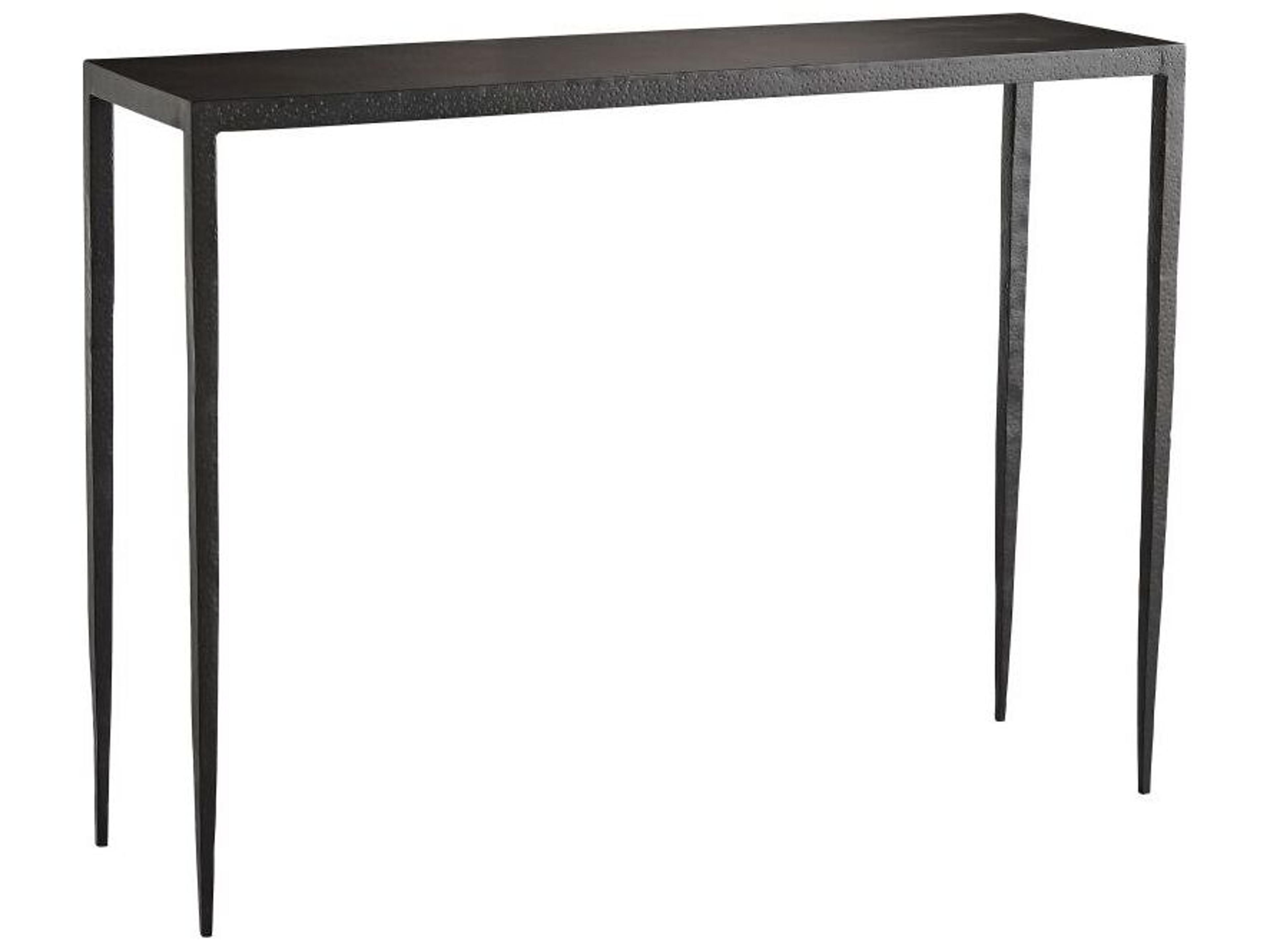 Arteriors Home Rectangular Metal Burnt Iron Wax Hogan Console Table