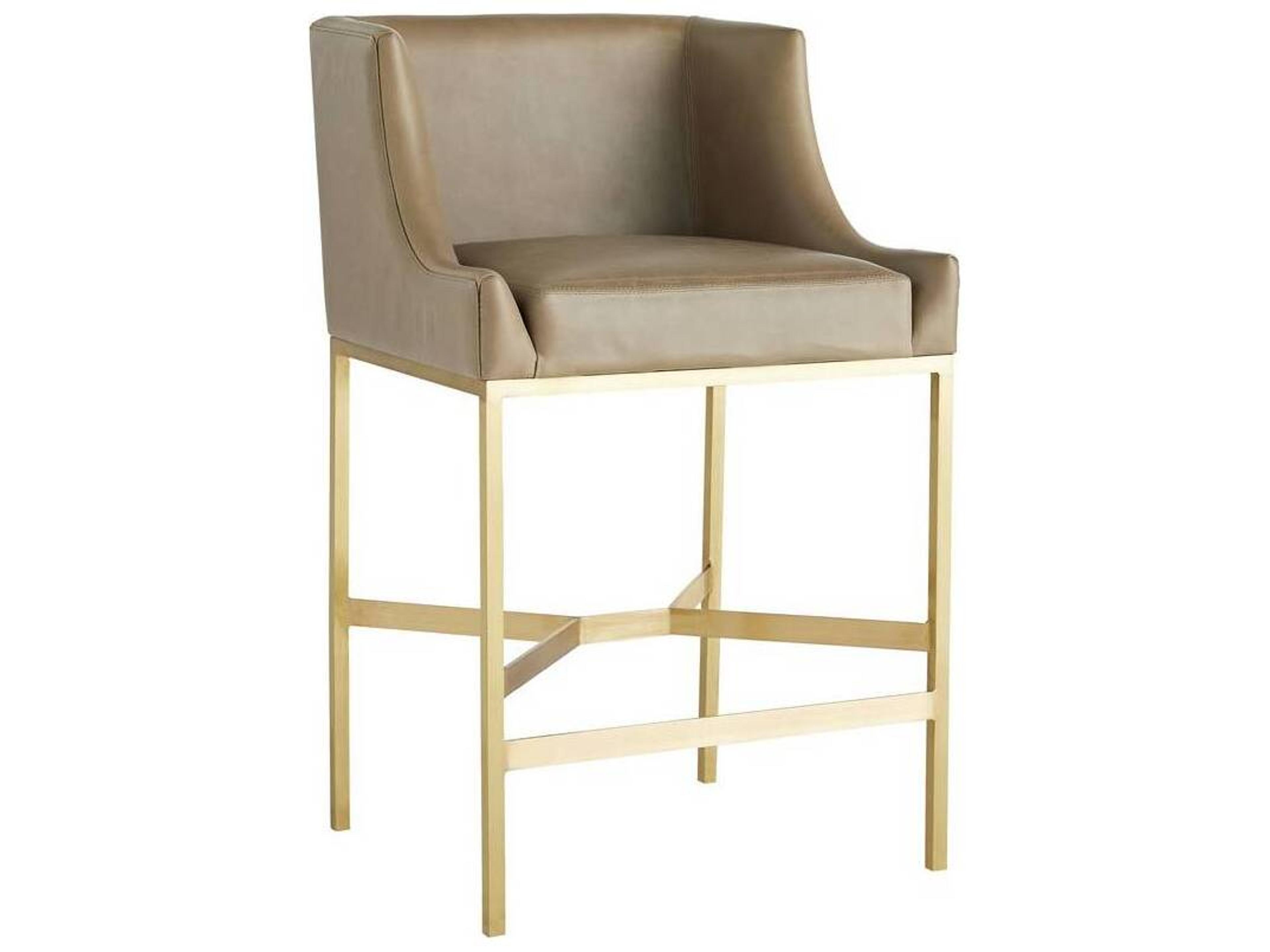 Morel Leather Counter Stool Dalia