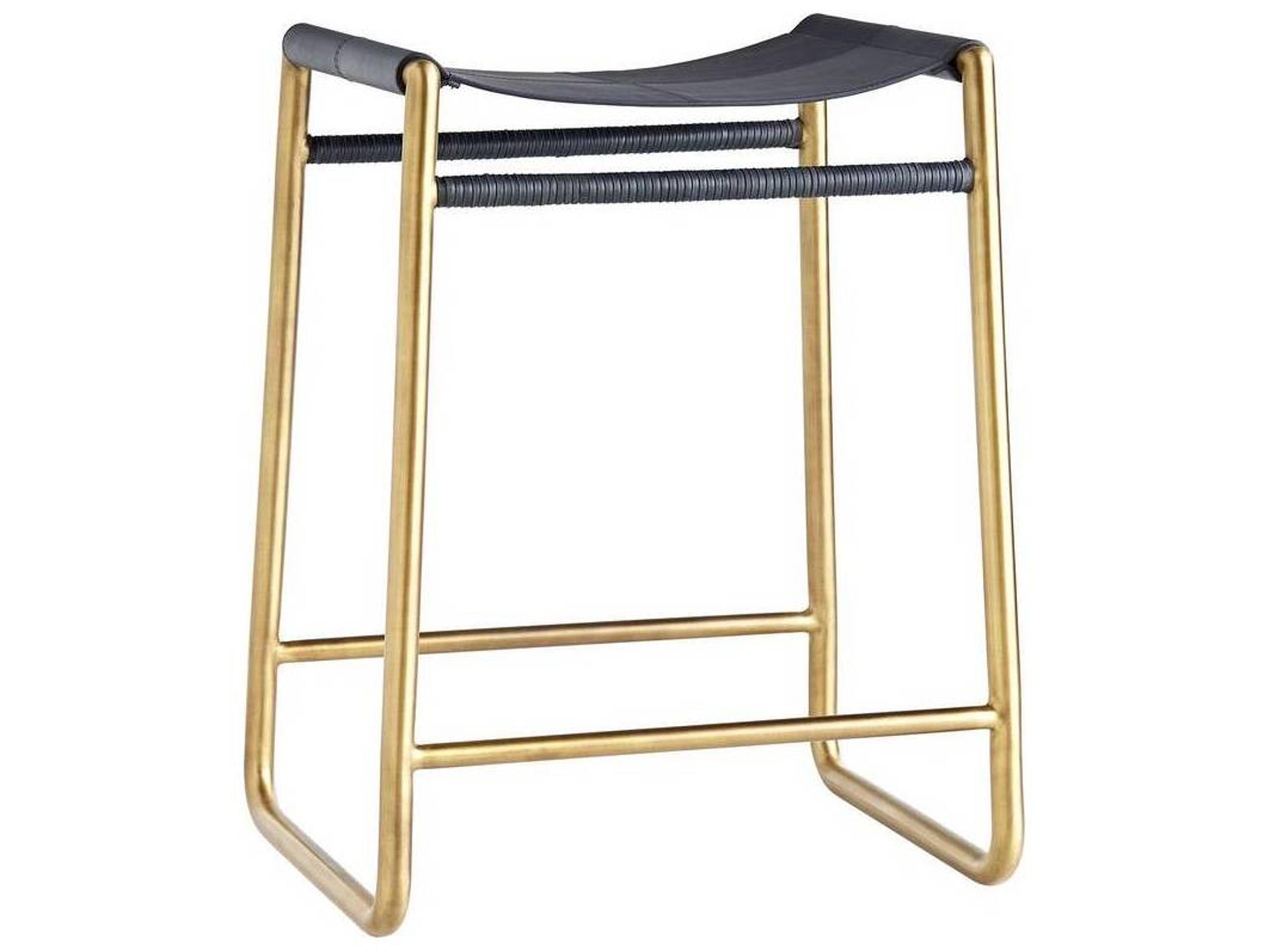 Indigo Leather Counter Stool Gasper