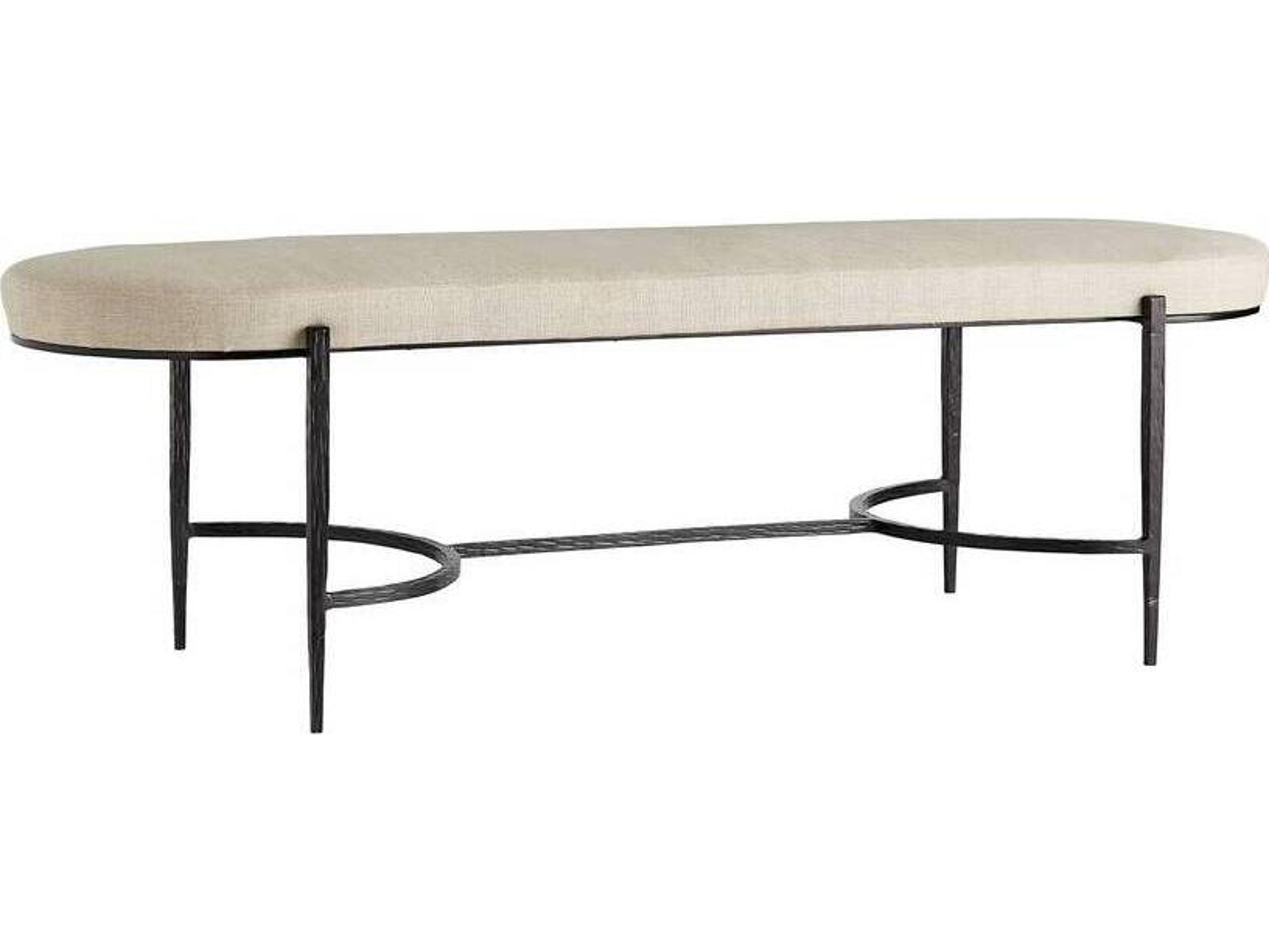 Arteriors Home Hanson Natural White Upholstered Accent Bench