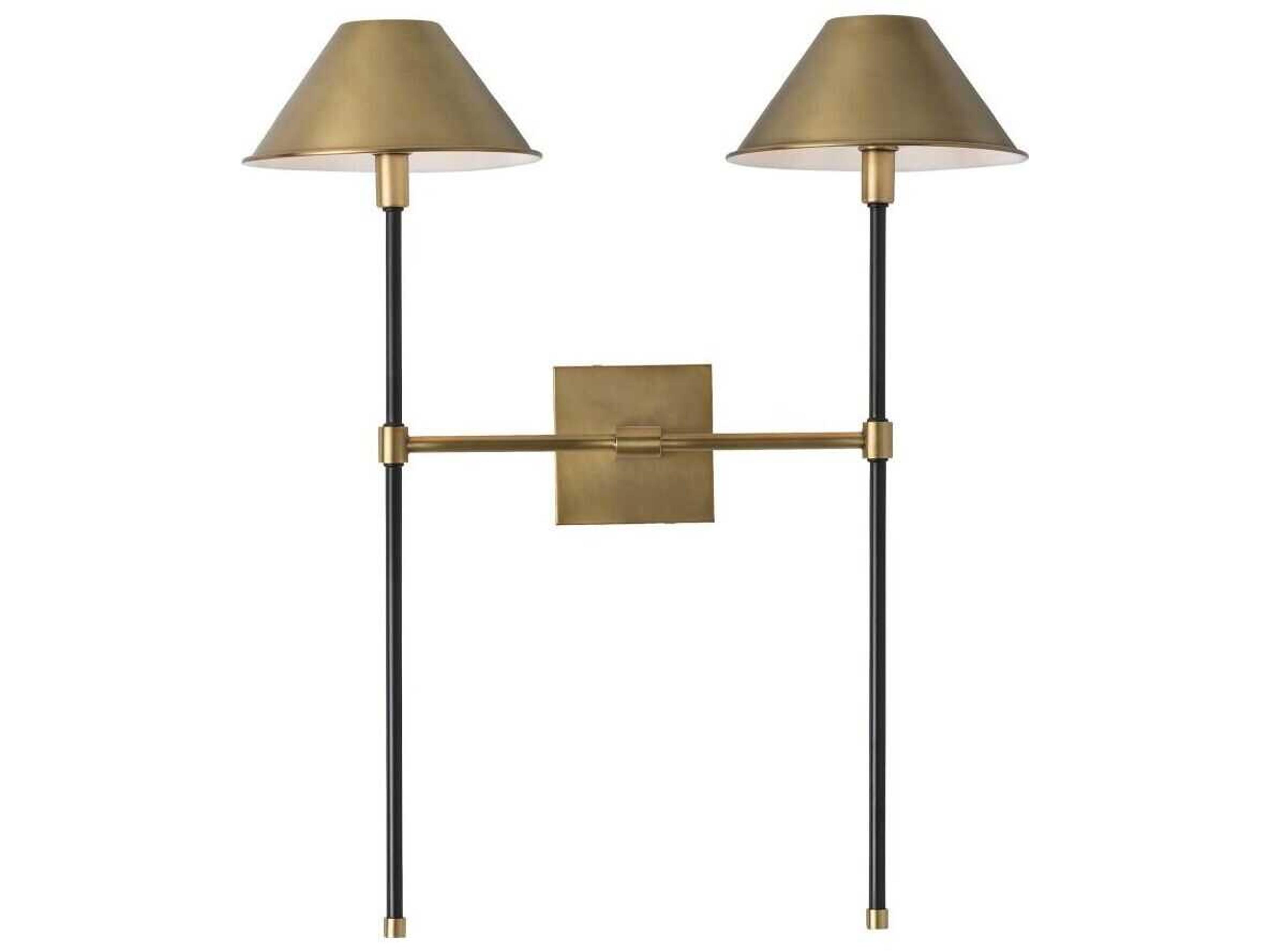 Arteriors Home Havana 2-Light Bronze Antique Brass Wall Sconce