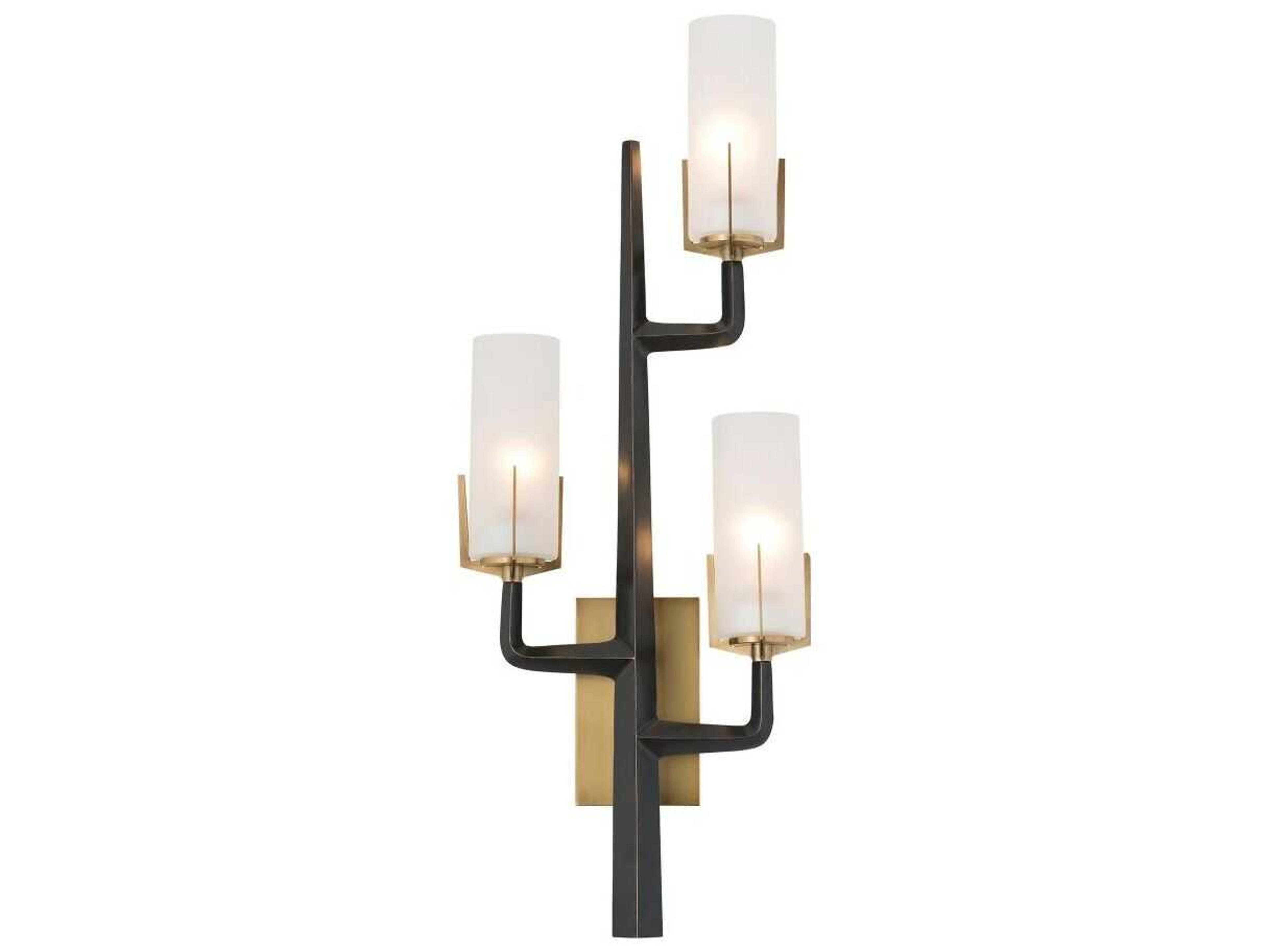 Arteriors Home Griffin 3-Light Bronze Antique Brass Wall Sconce