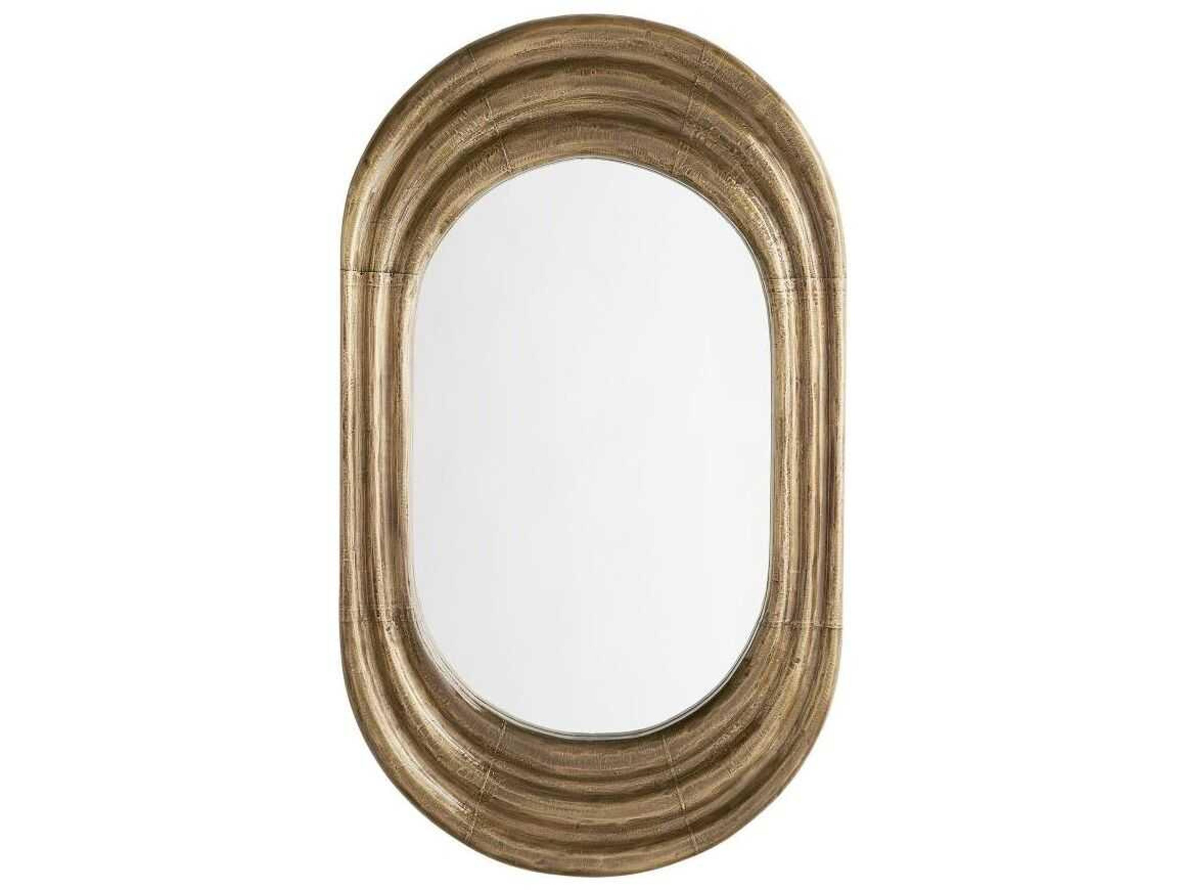Arteriors Home Georgina Dark Antique Brass Oval Wall Mirror