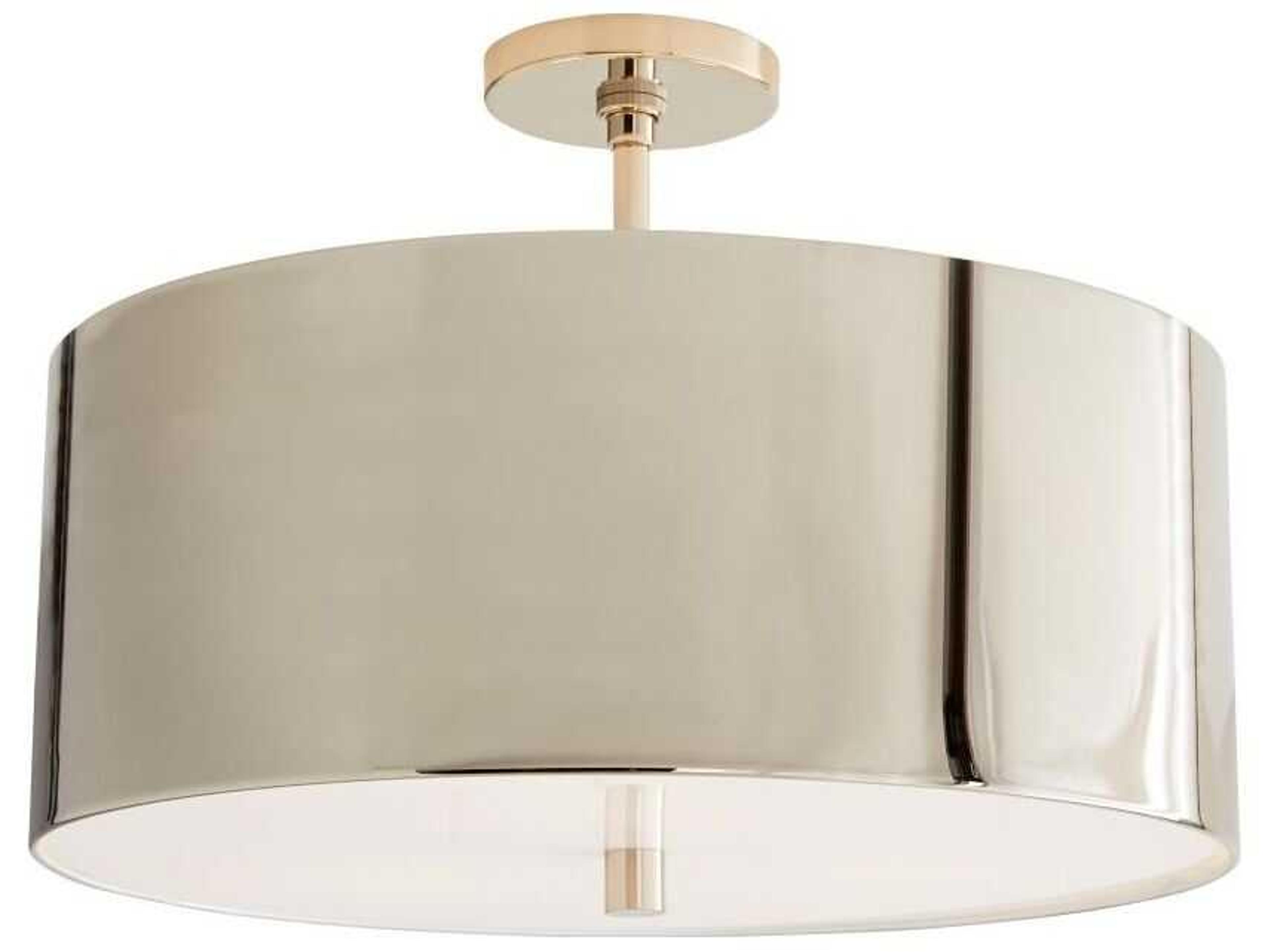 Arteriors Home Tarbell 3-Light Polished Nickel Semi Flush Mount