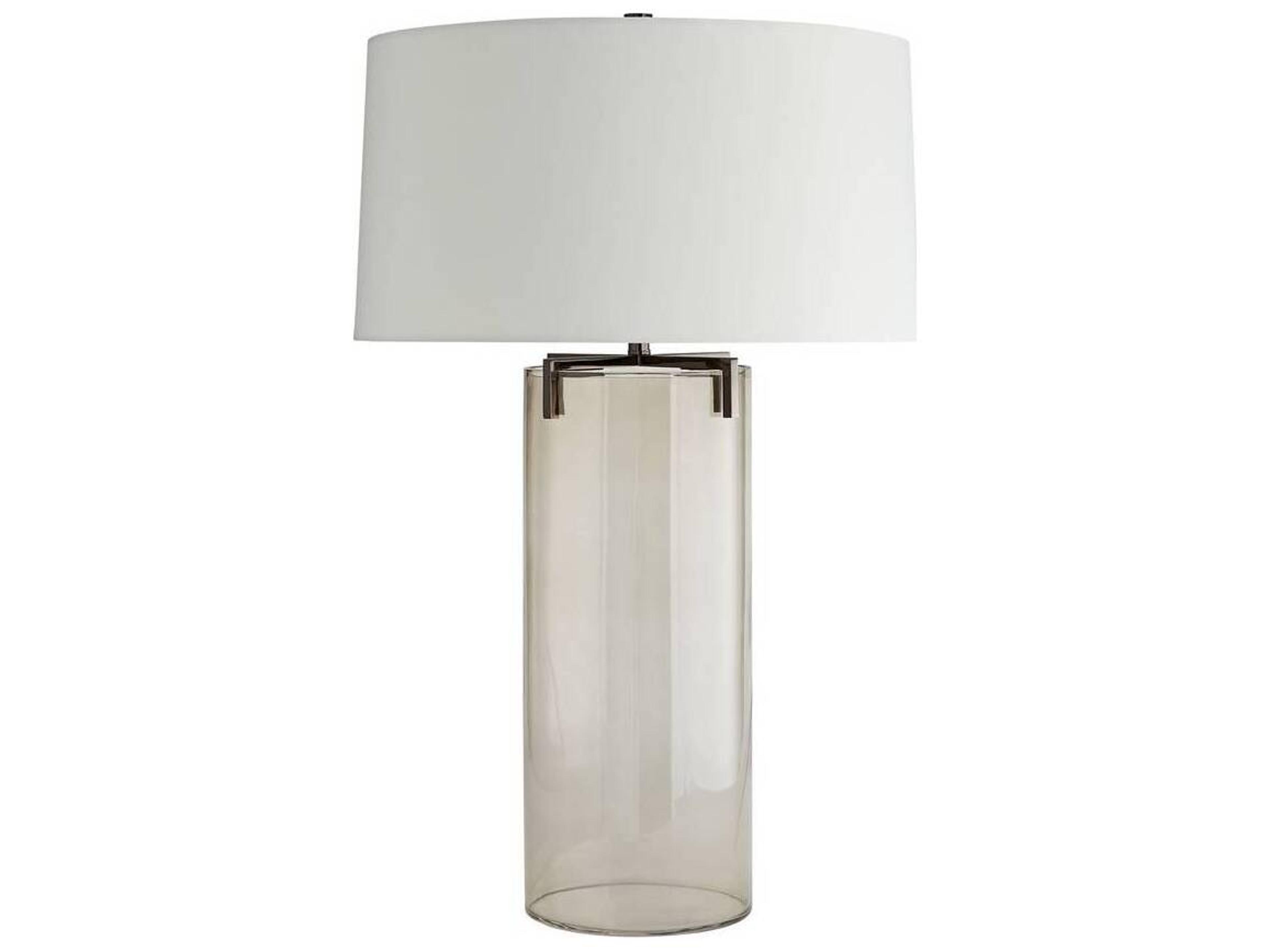 Arteriors Home Dale Smoke Glass Brown Nickel Buffet Lamp