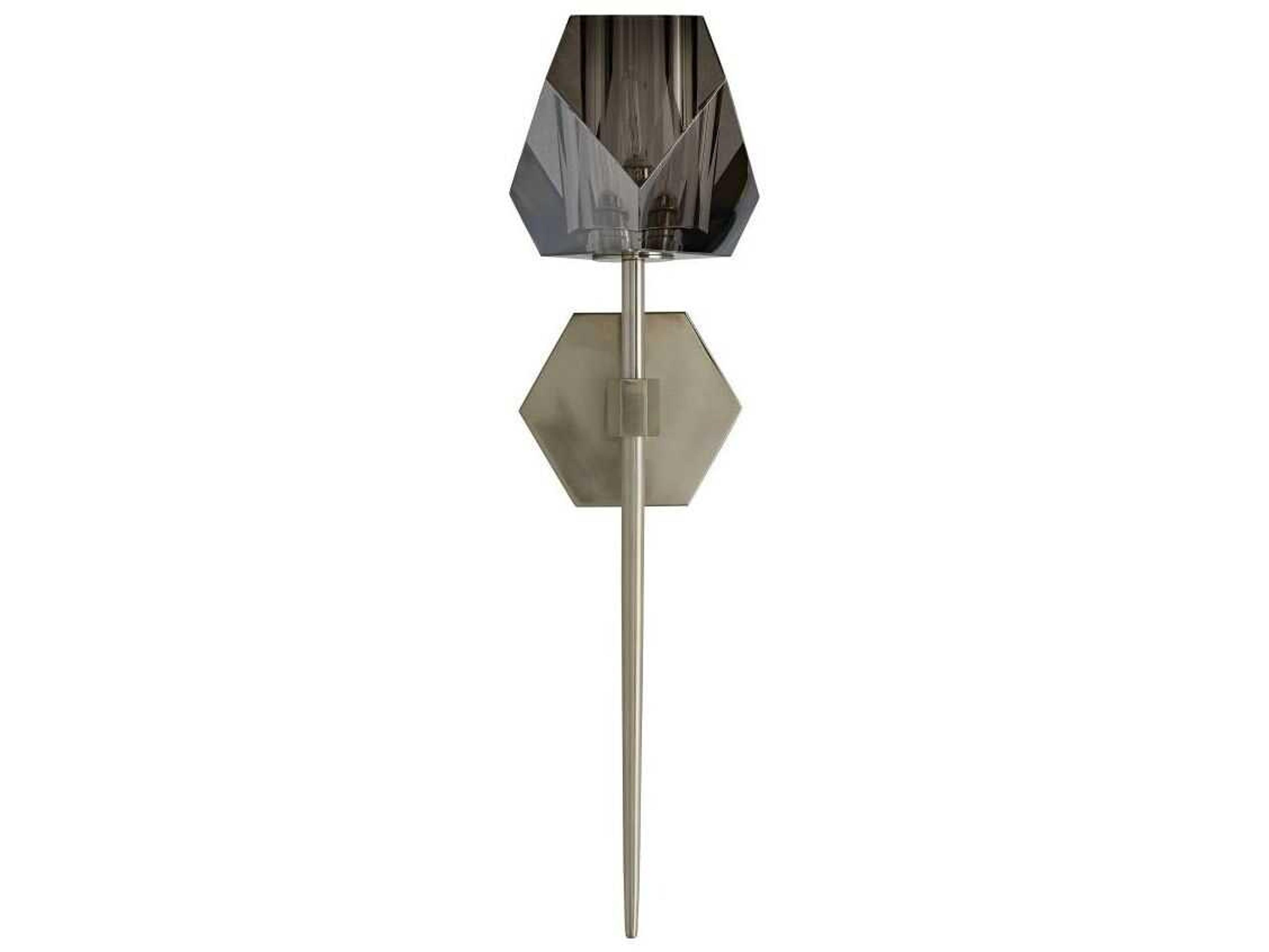 Arteriors Home Gemma Wall Sconce Smoke Crystal Pale Brass