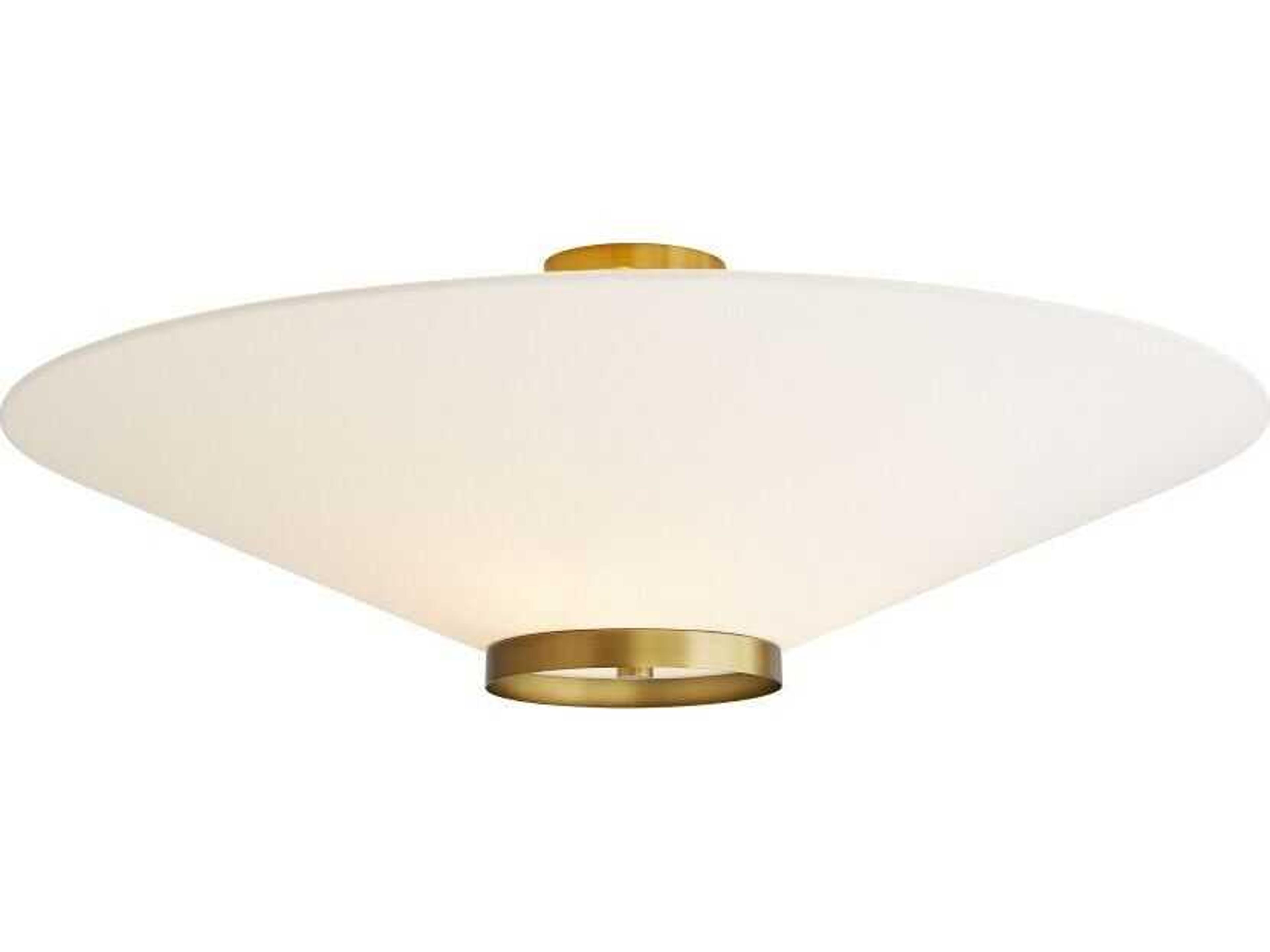 Arteriors Home Decker 3-Light Antique Brass Flush Mount