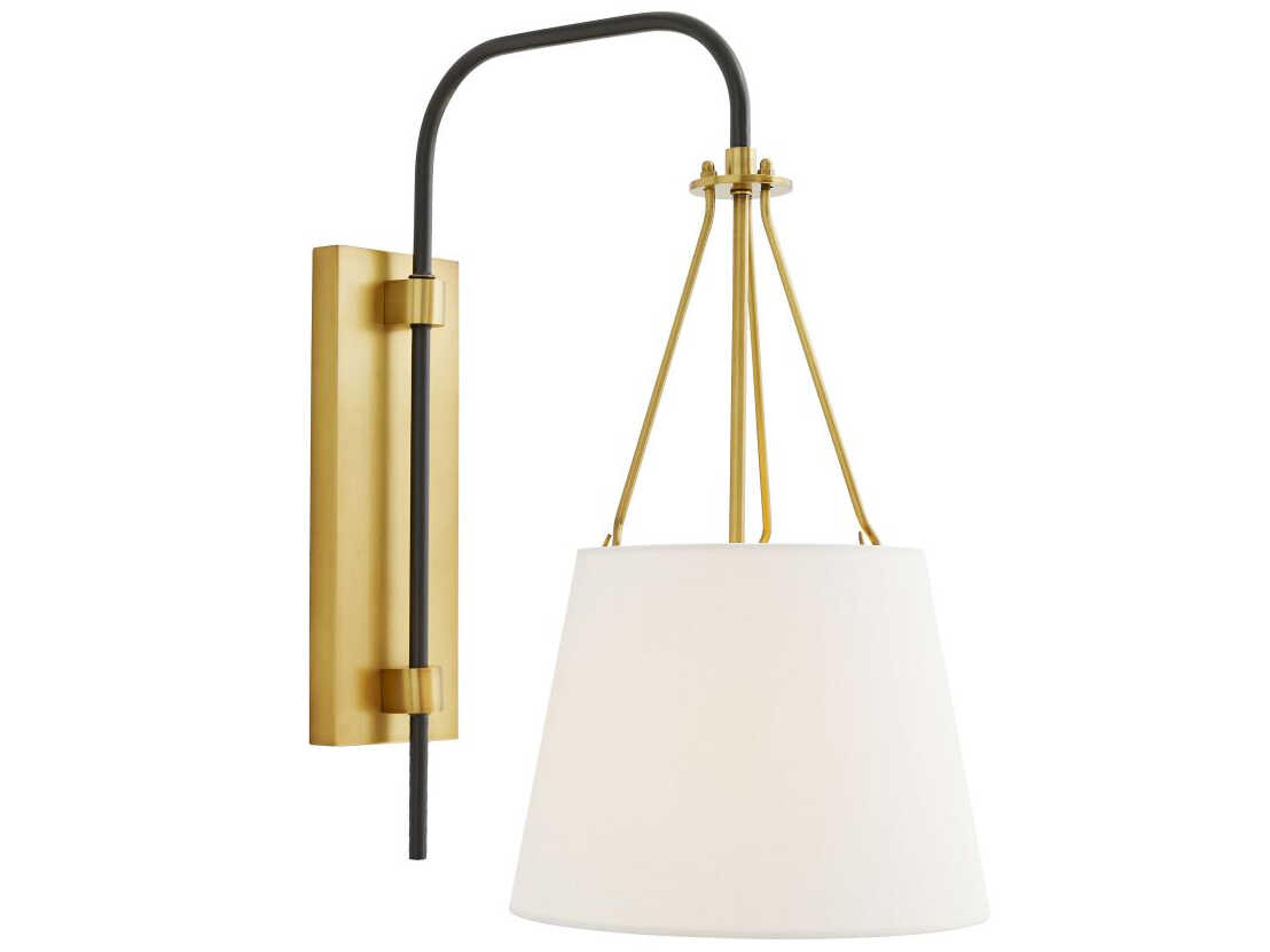 Arteriors Home Franklin 1-Light Antique Brass Bronze Swing Wall Sconce