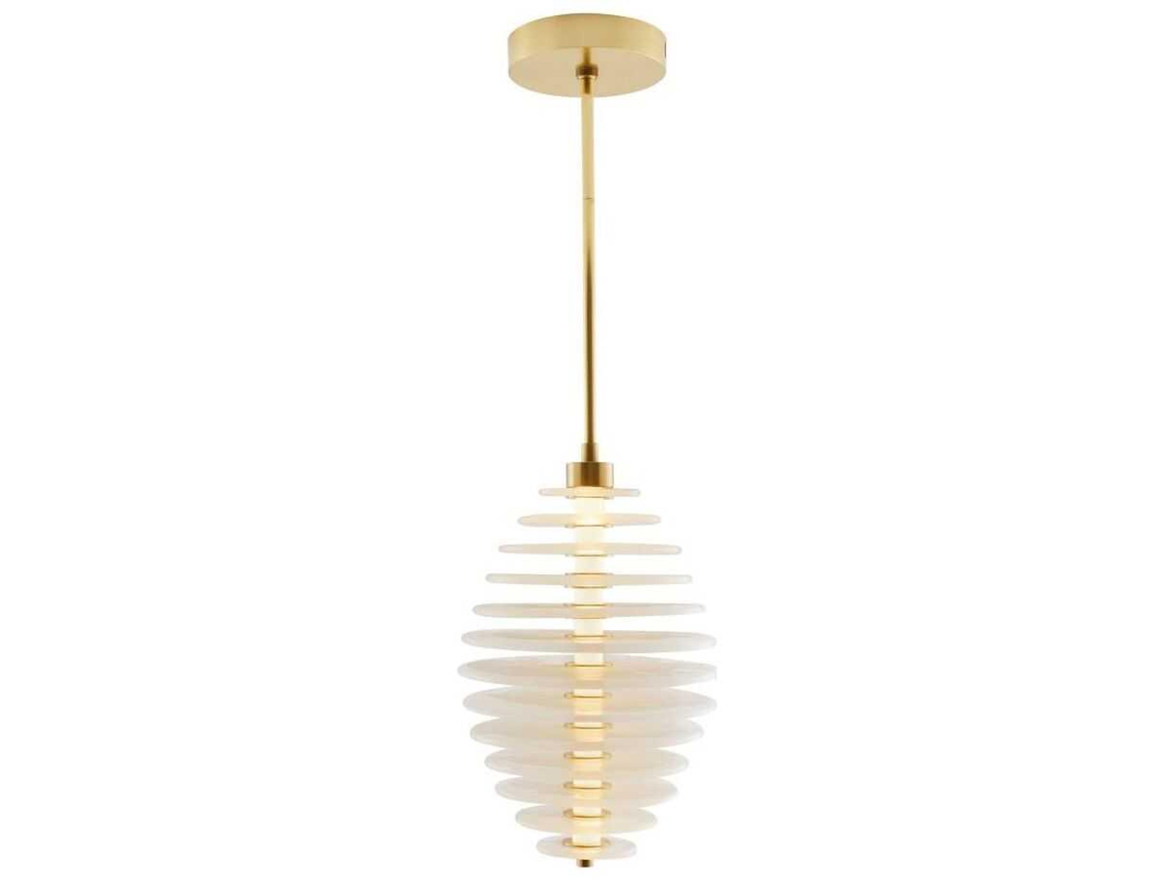 Arteriors Home Penelope 1-Light Antique Brass Clear Pendant