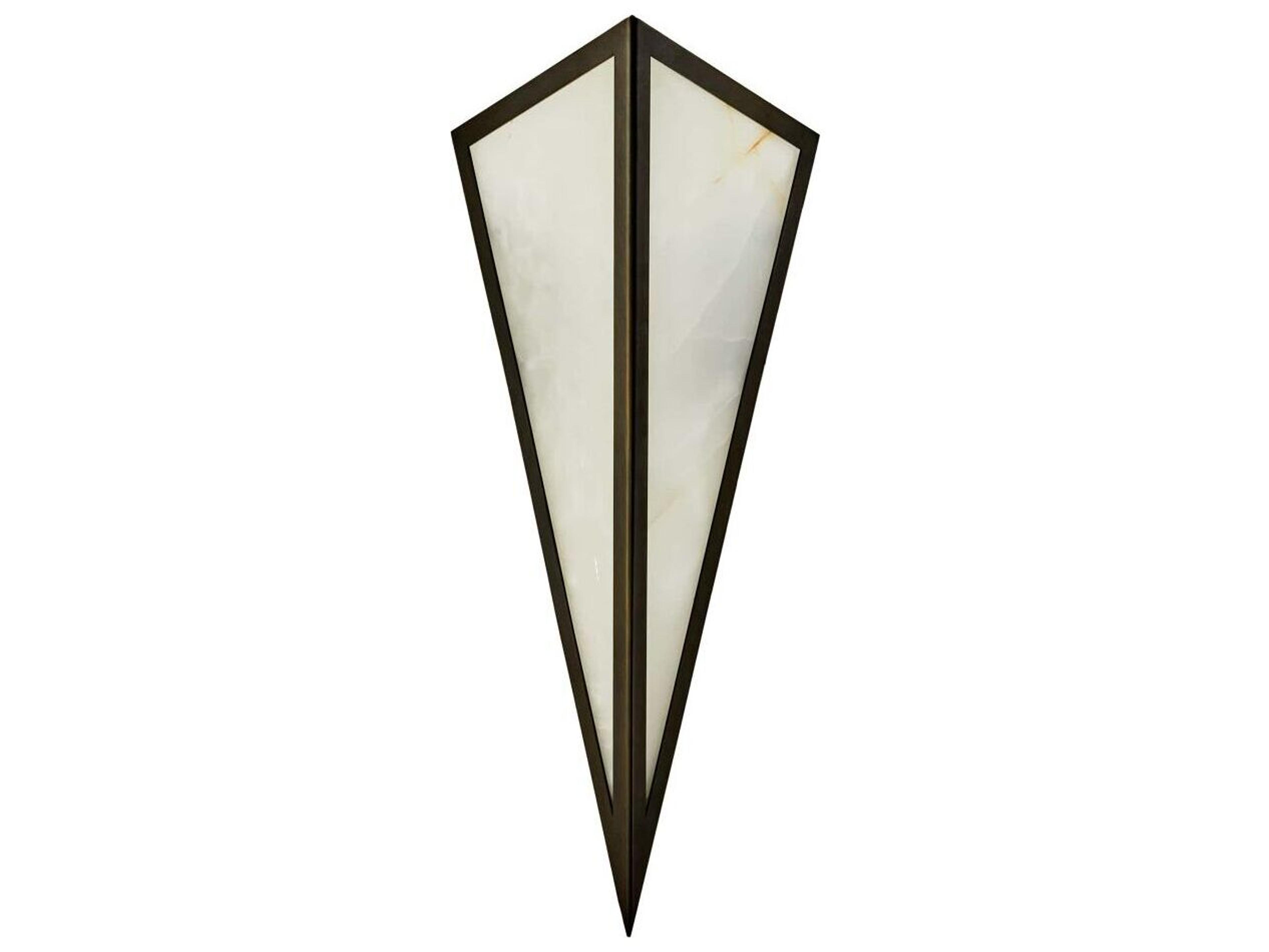 Arteriors Home Priestly 2-Light White Onyx Black Wall Sconce