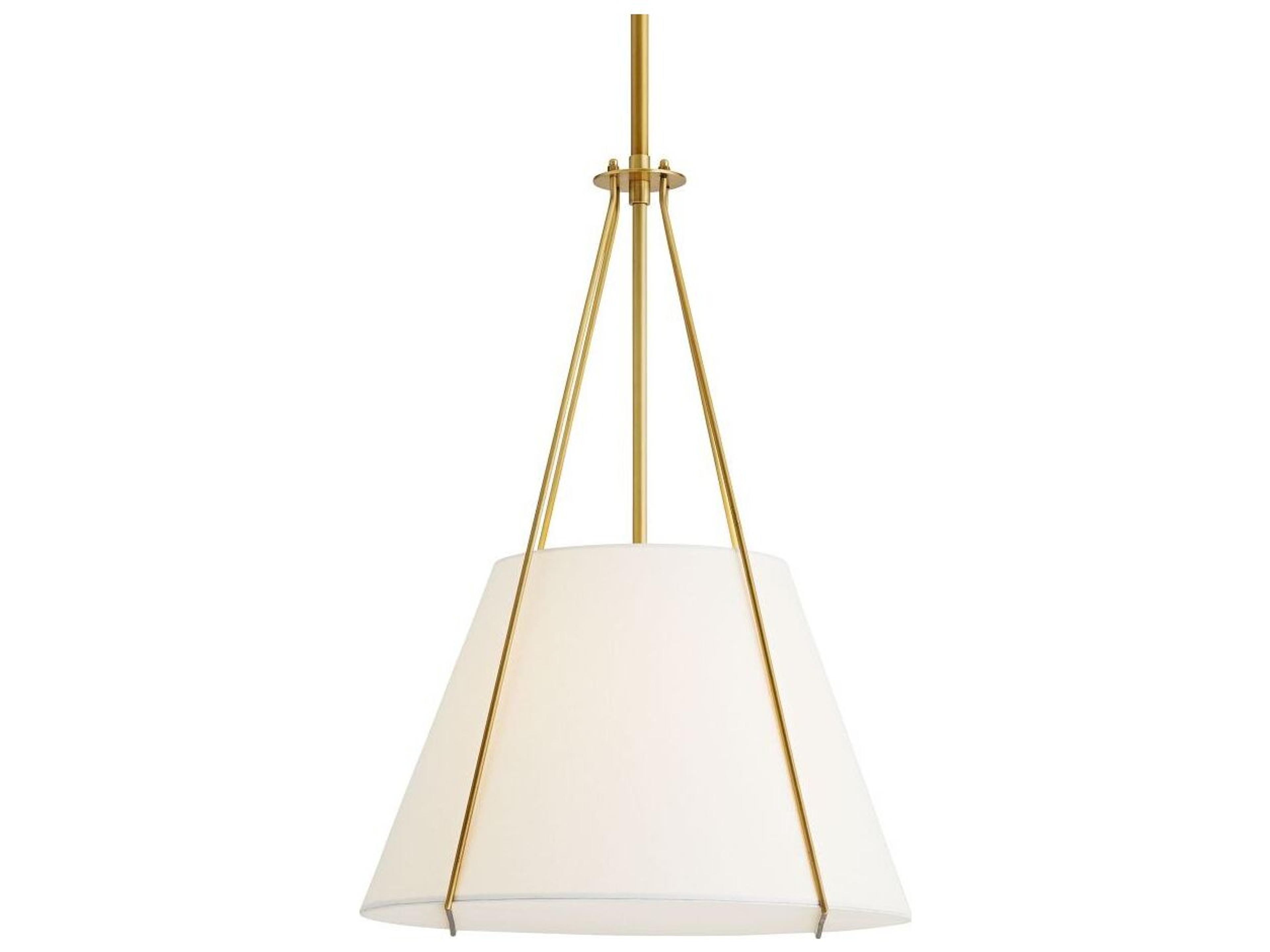 Arteriors Home Heloise 1-Light Antique Brass Drum Pendant
