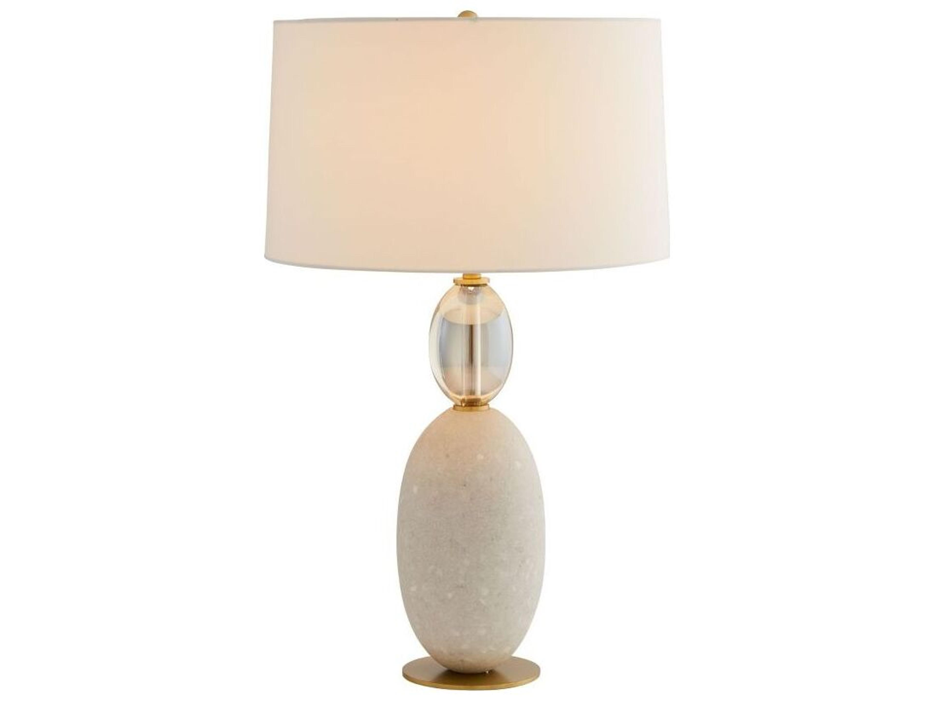 Arteriors Home Minato Ivory Glass Stone Off White Buffet Lamp