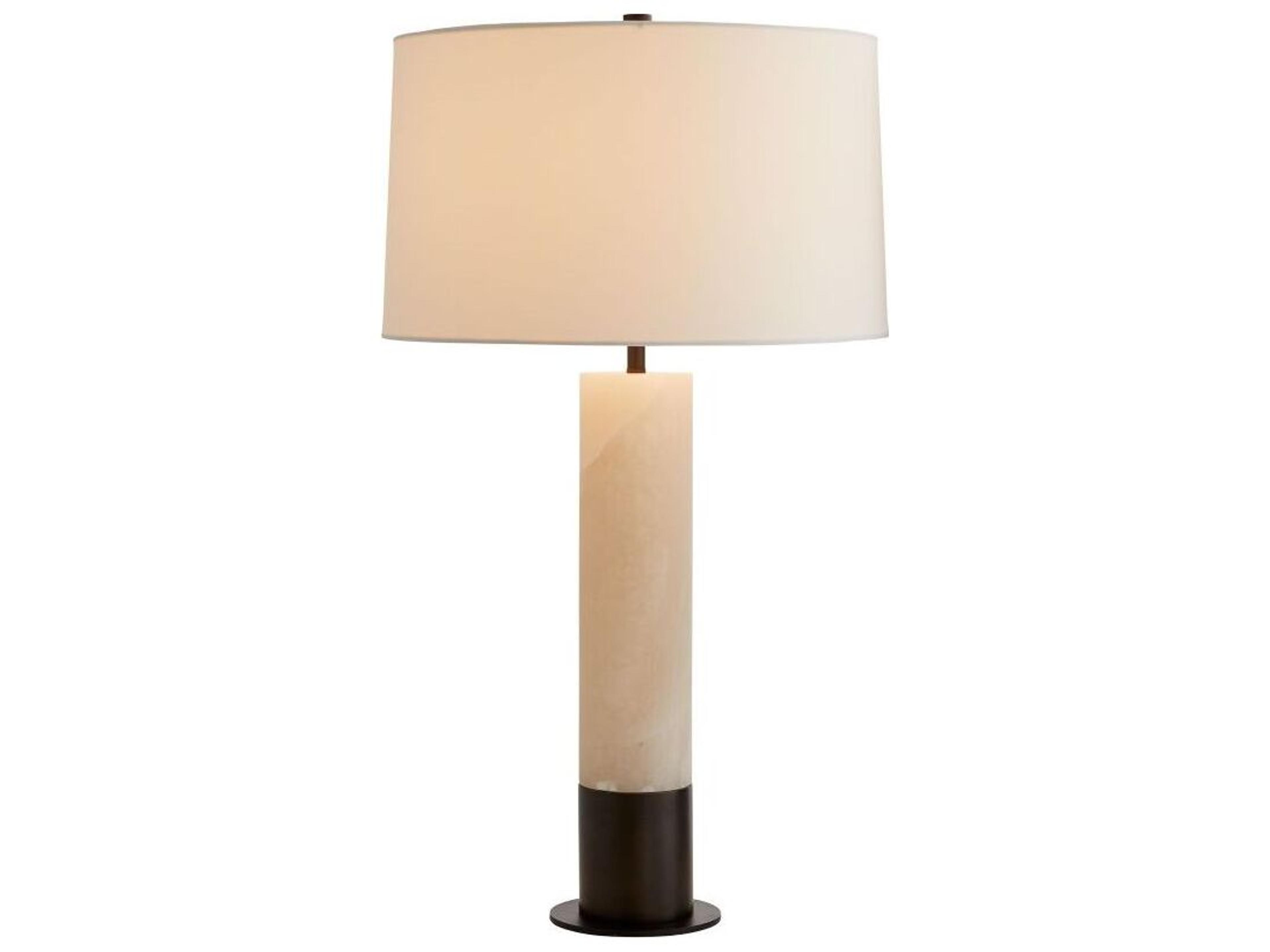Arteriors Home Nashik White Alabaster Bronze Buffet Lamp