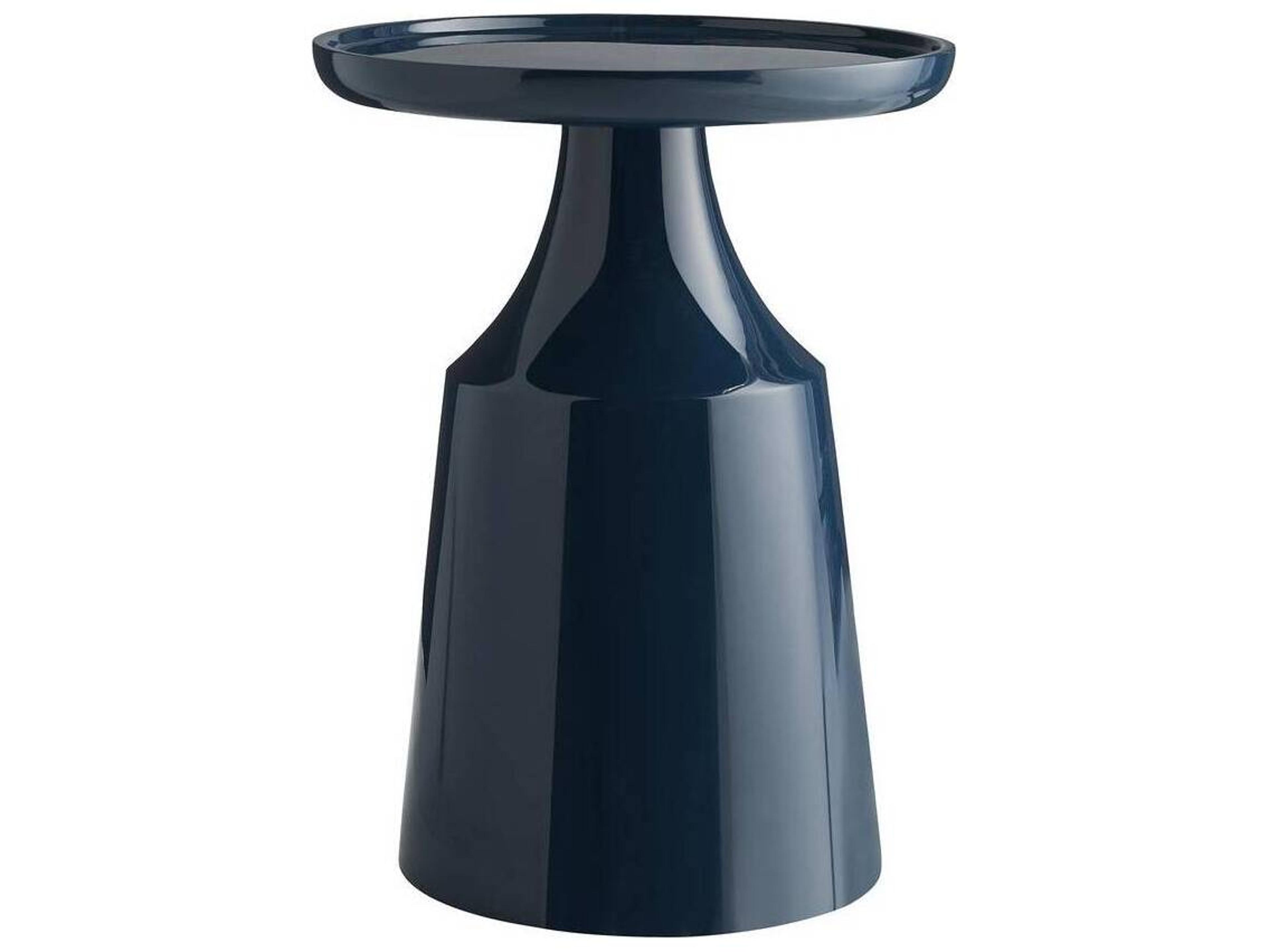 Arteriors Home Round Fiberglass Navy Turin End Table
