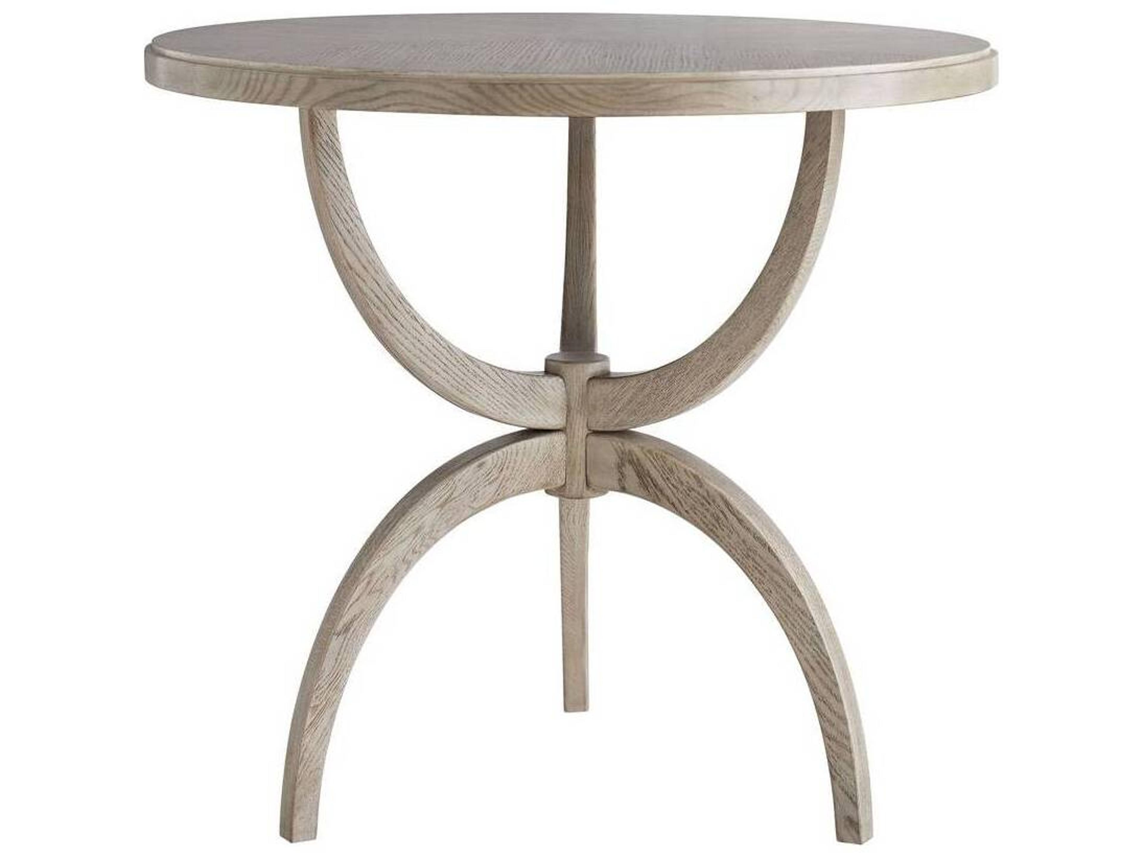 Arteriors Home Round Wood Smoke Dorey End Table