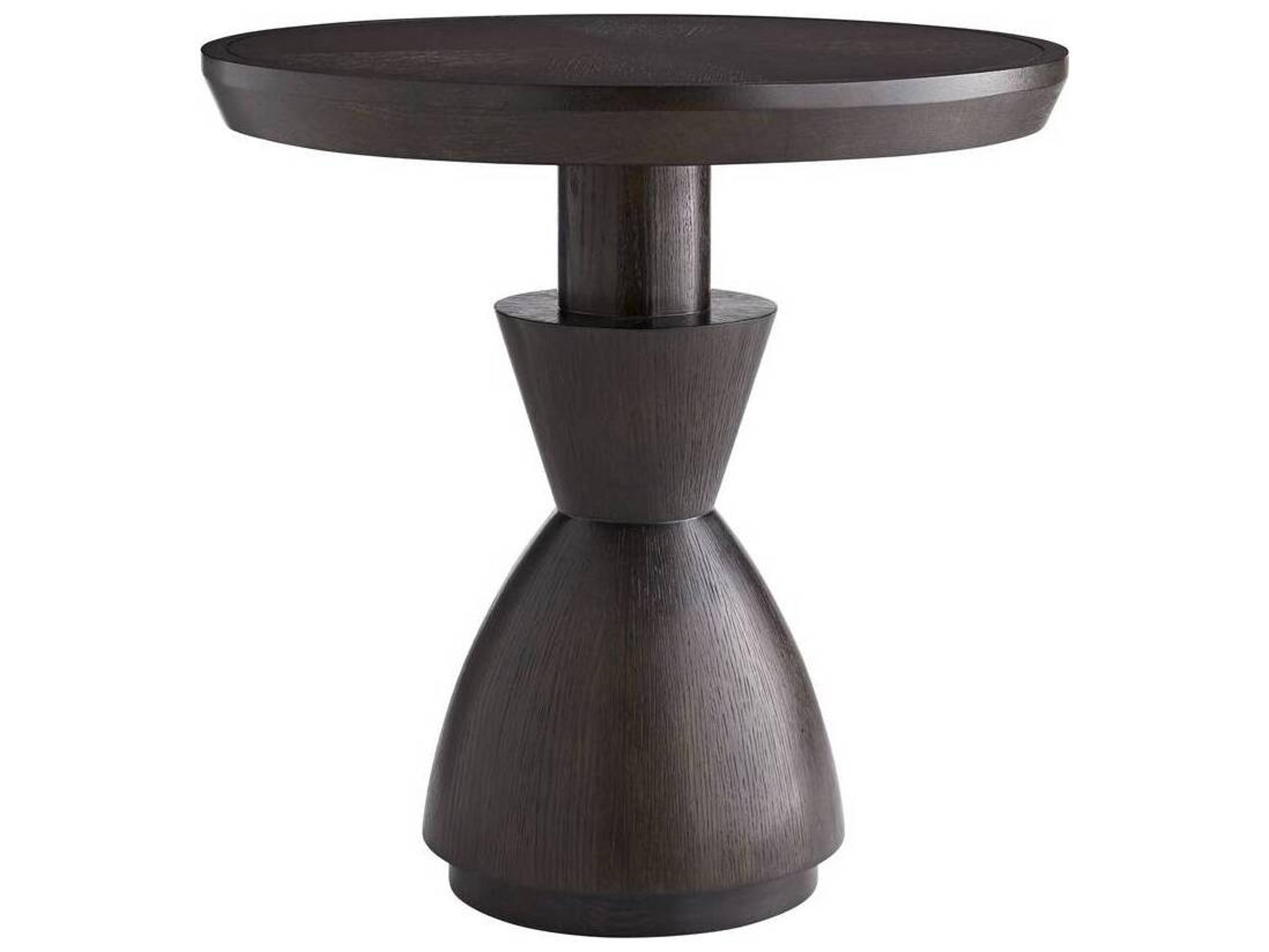 Arteriors Home Round Wood Umber Mahoun End Table