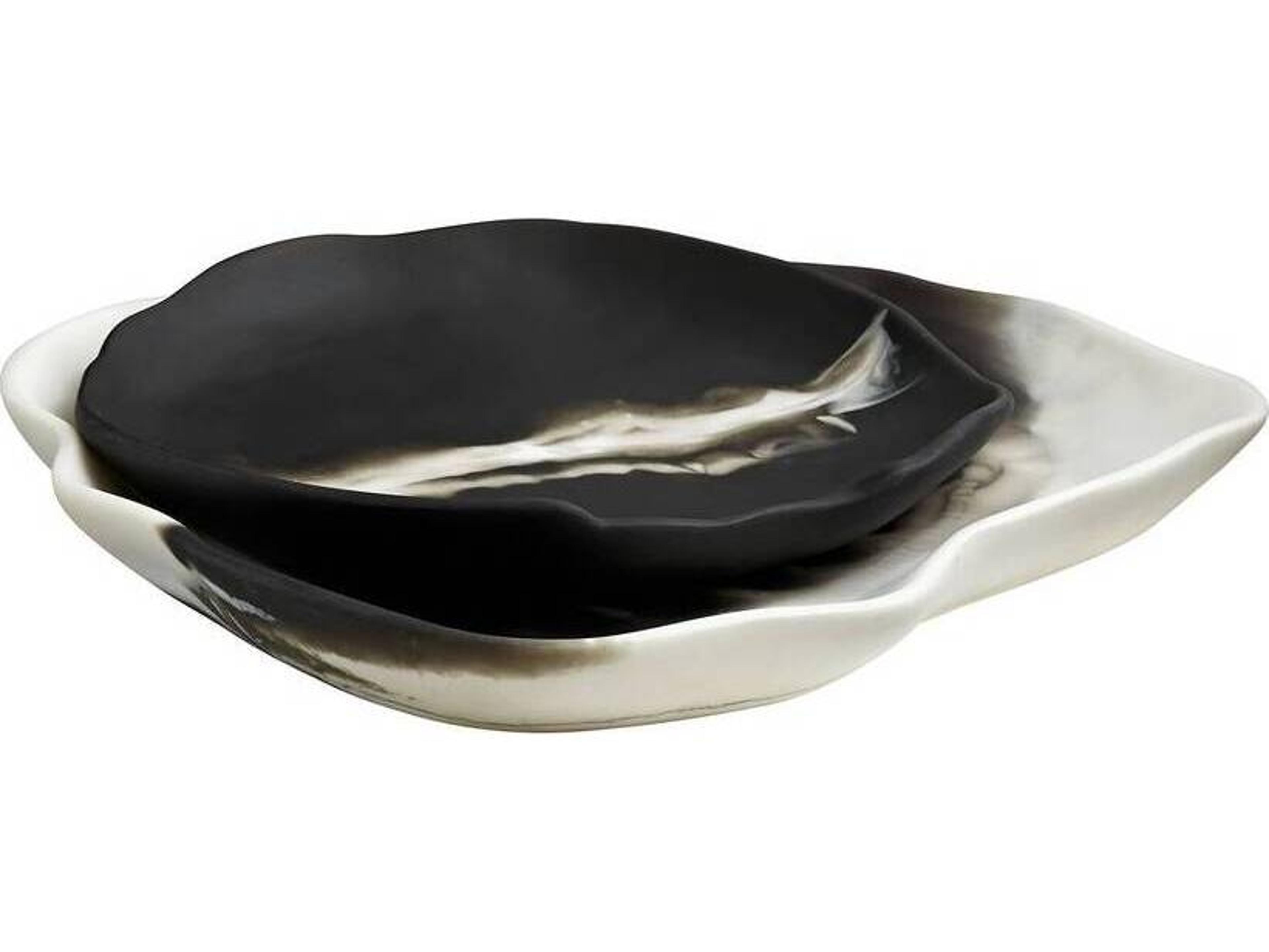 Arteriors Home Hollie Black White Serving Tray Set of 2