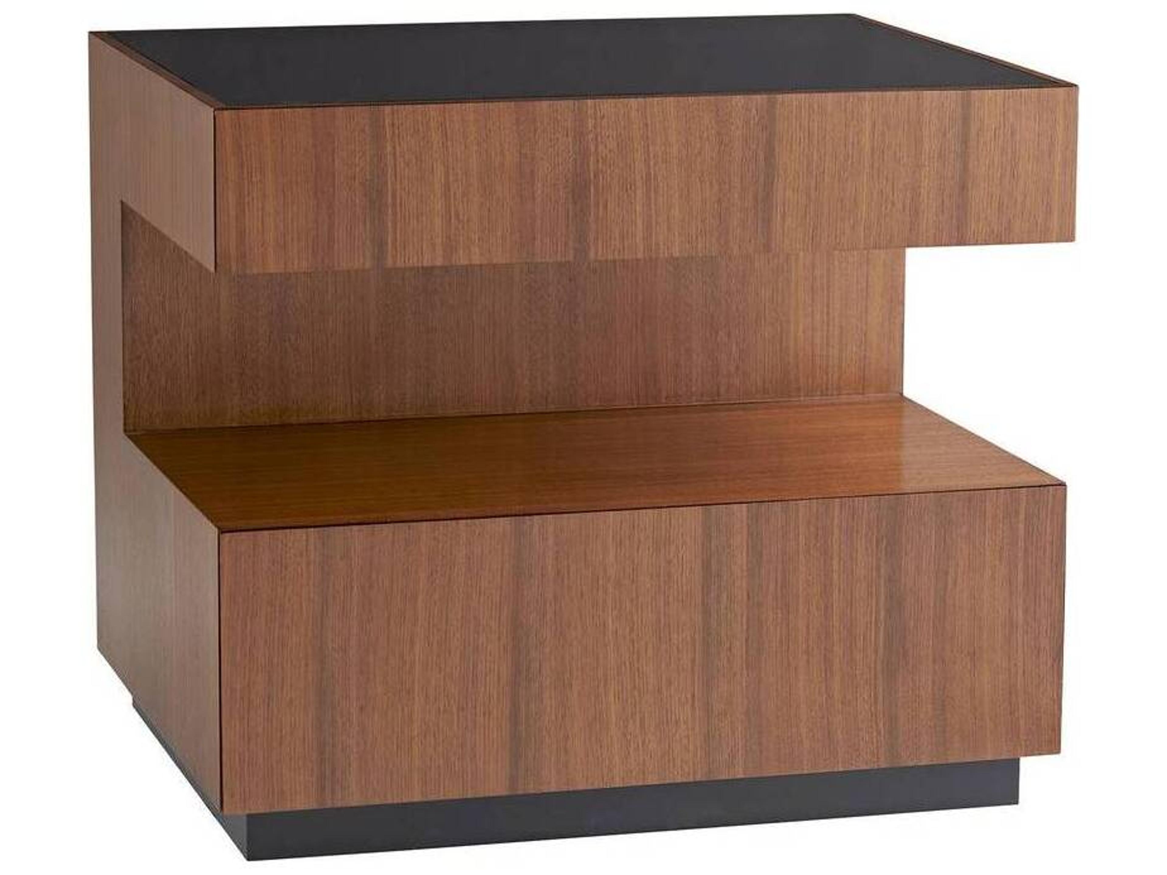 Arteriors Home Rectangular Wood Satin Walnut Geron End Table