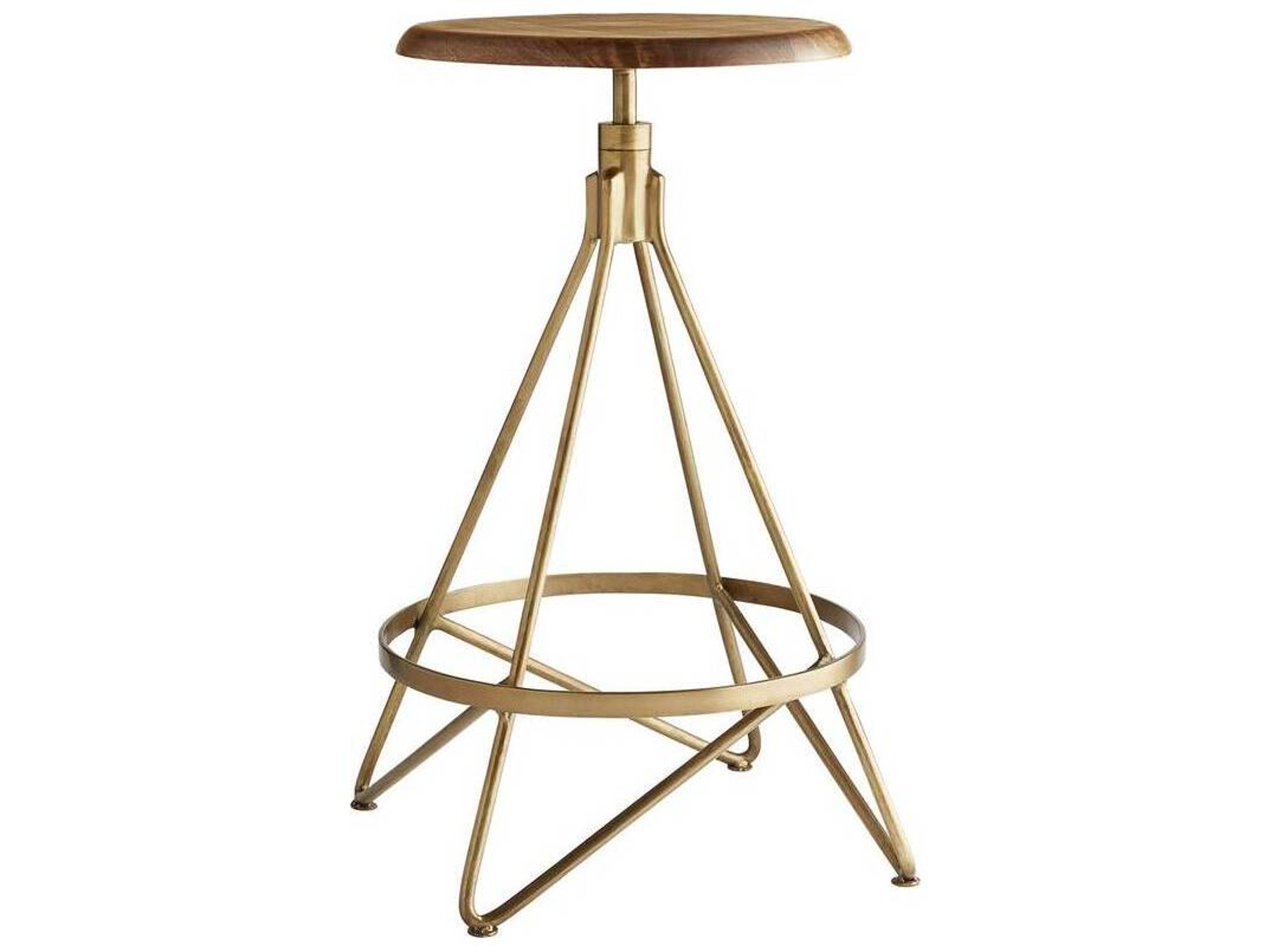 Arteriors Home Wyndham Swivel Natural Wax Counter Stool