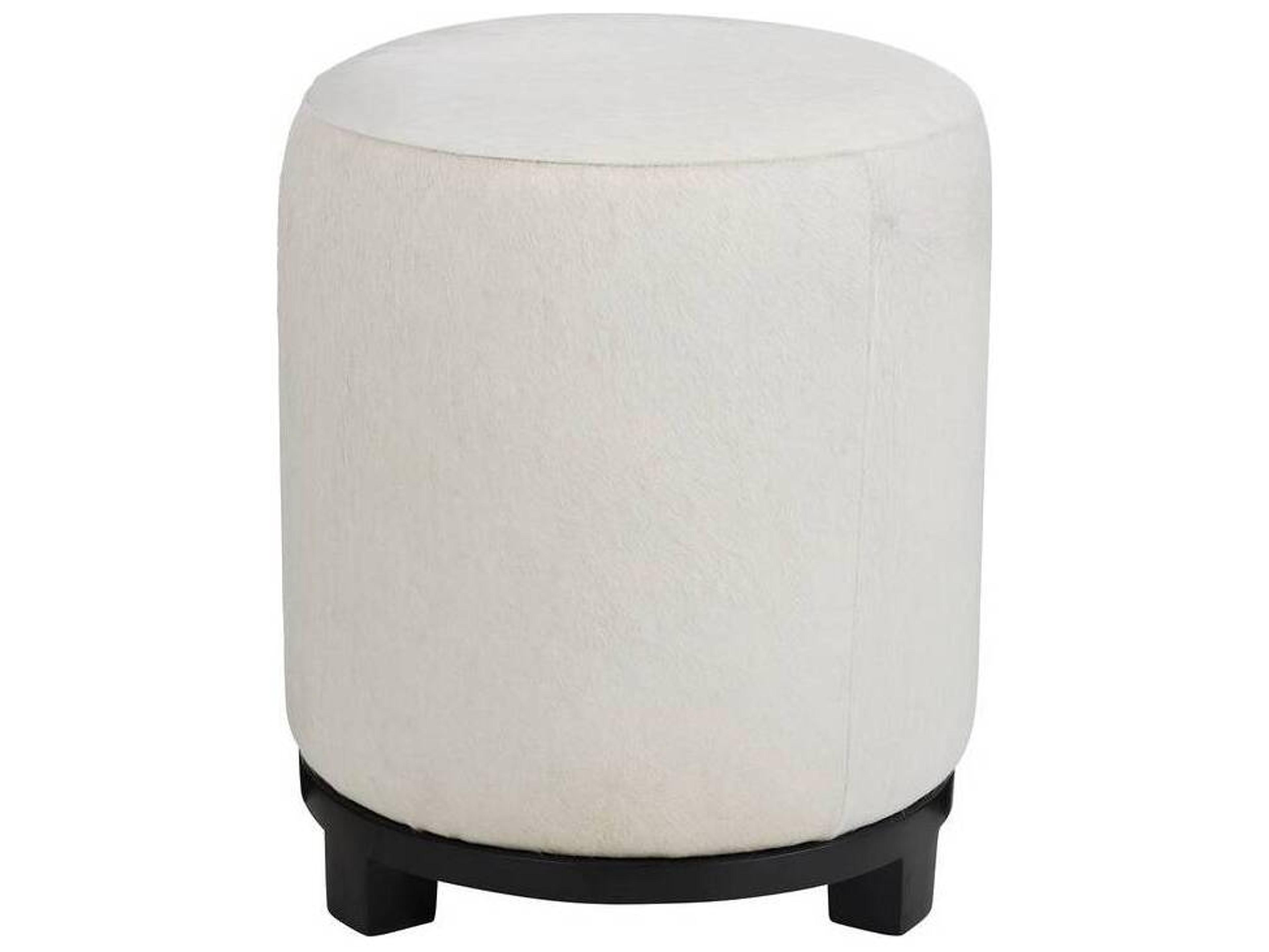 Arteriors Home Wimberley Cream Leather Ottoman