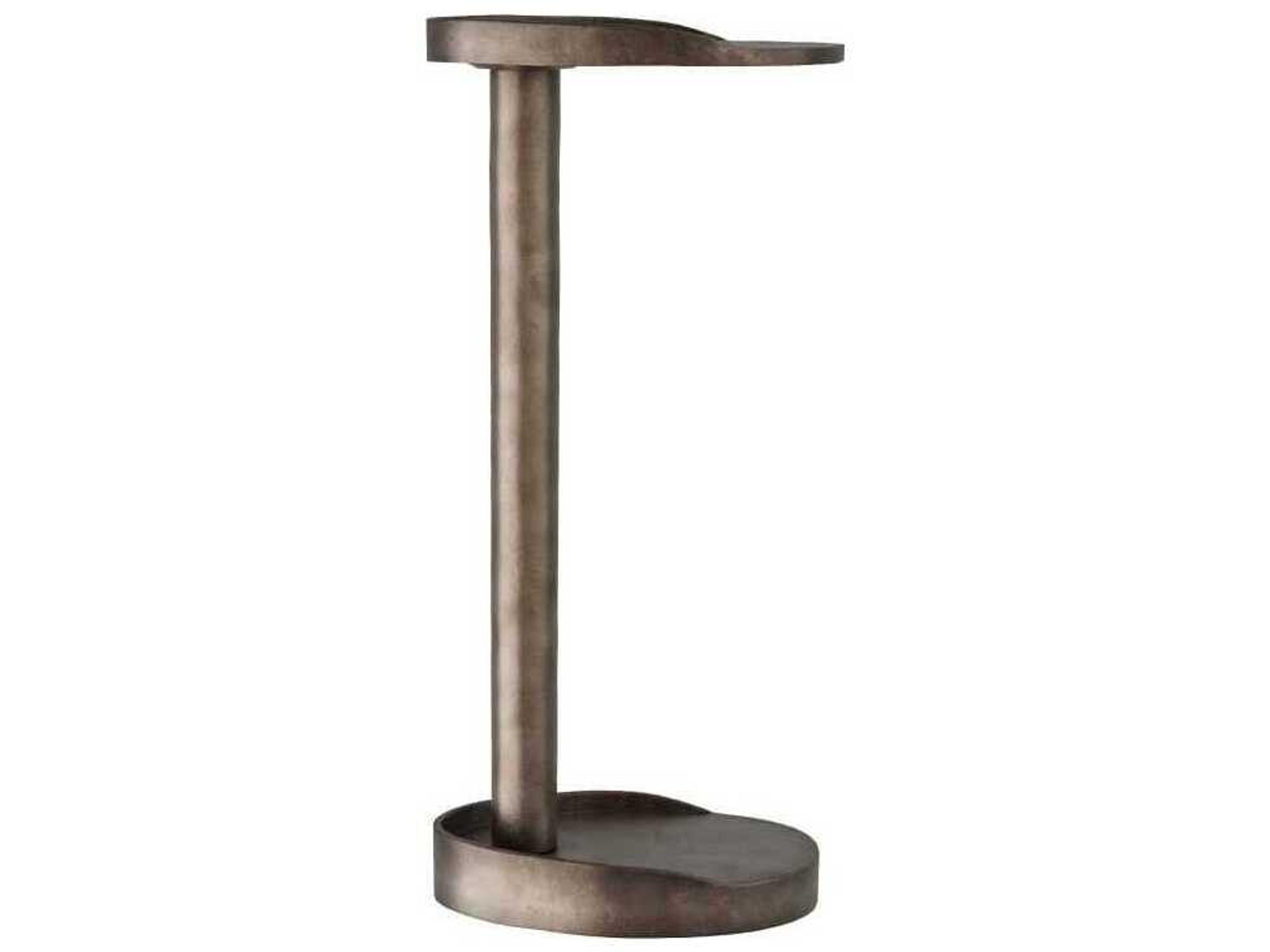 Arteriors Home Slade Oval Metal Graphite End Table
