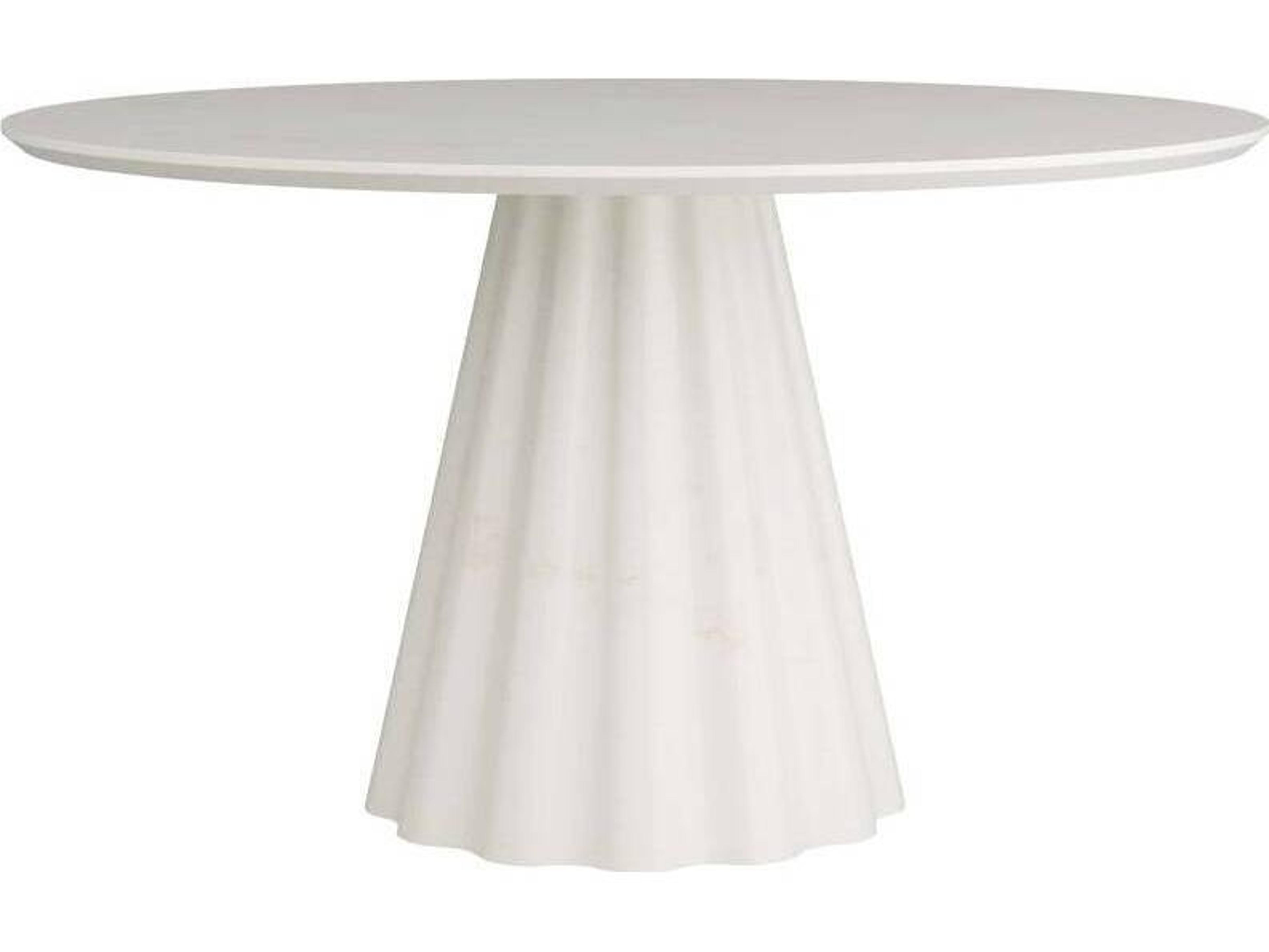 Arteriors Home Rinny Round Marble White Dining Table
