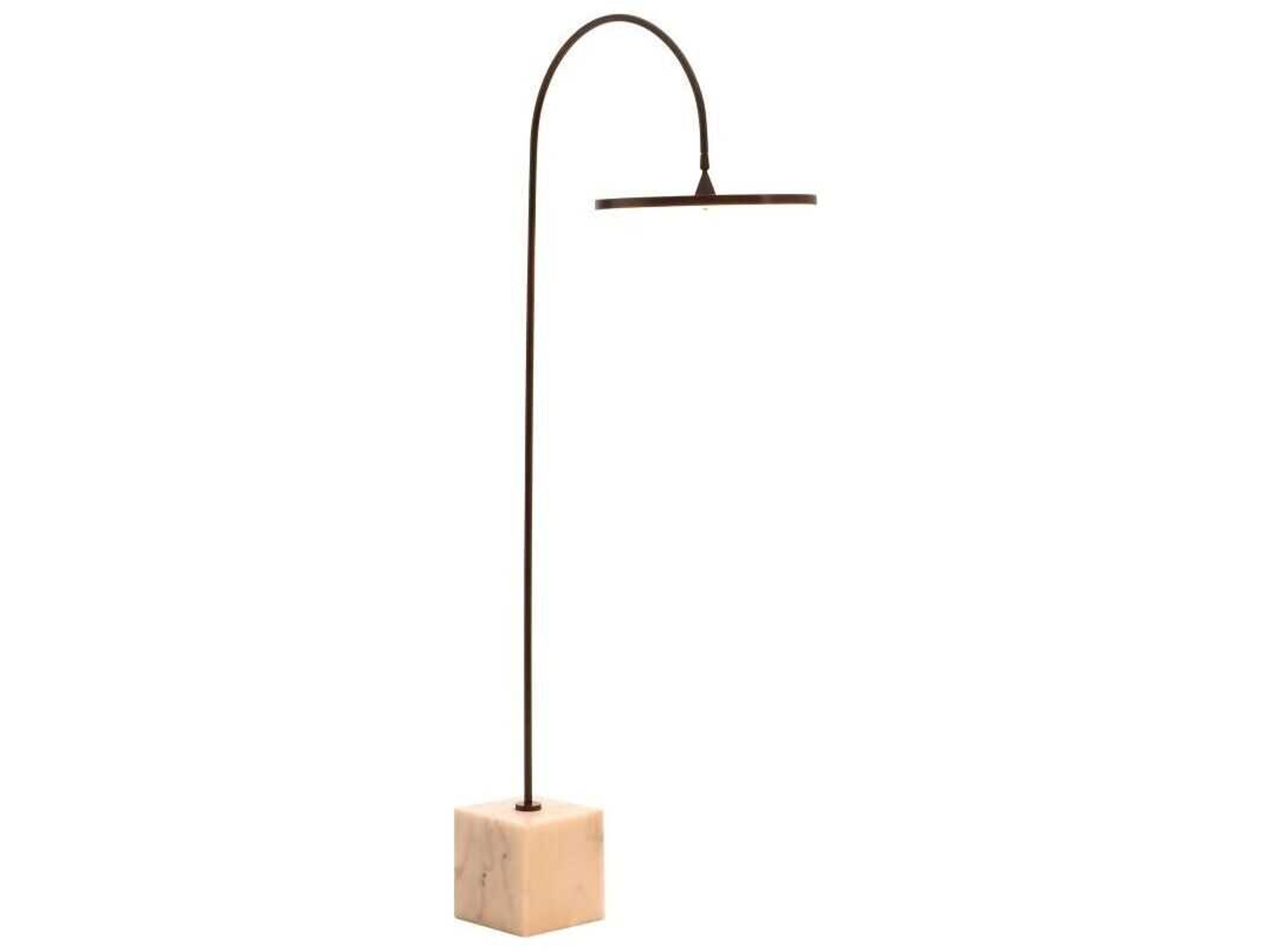 Arteriors Home Nuri English Bronze White Marble Floor Lamp