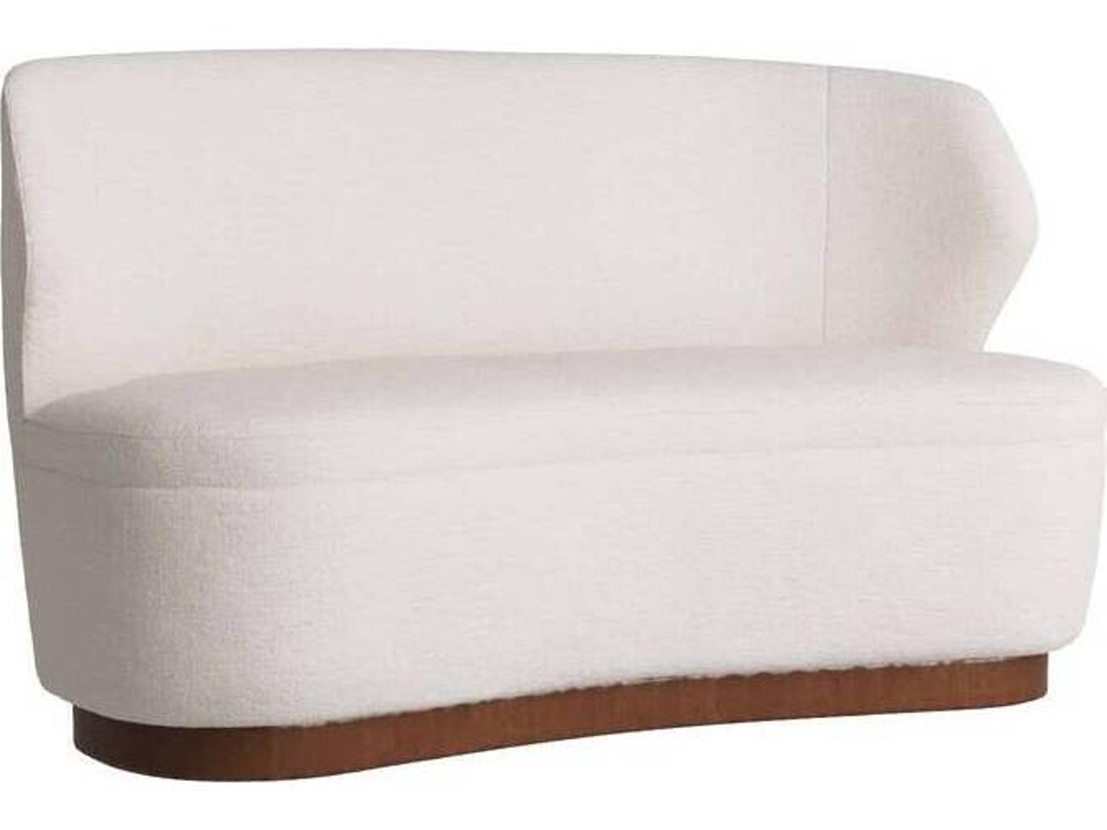 Arteriors Home Pasadena Cloud Dark Walnut White Upholstered Loveseat