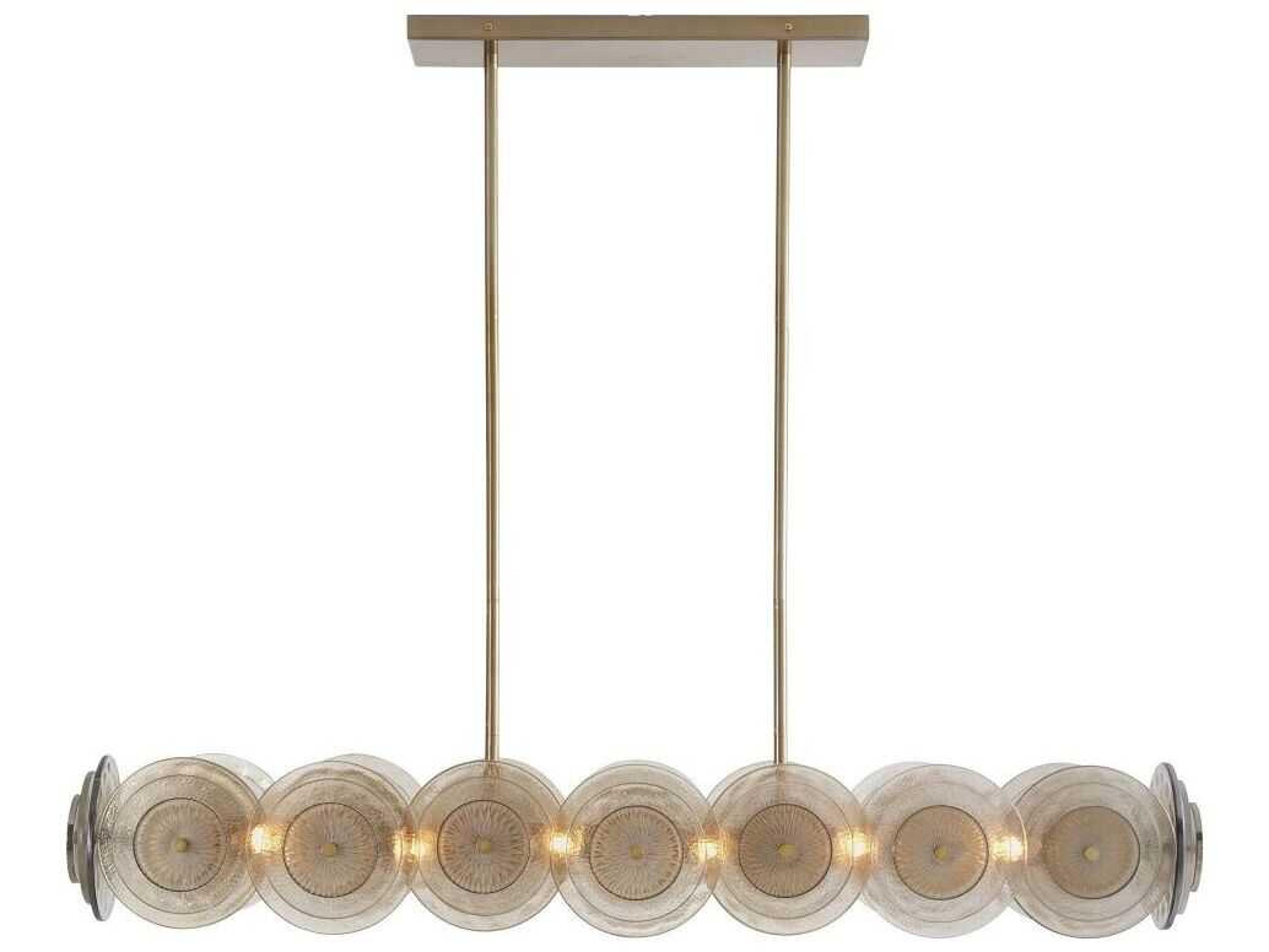 Arteriors Home Kinlee 12-Light Antique Brass Linear Island Pendant