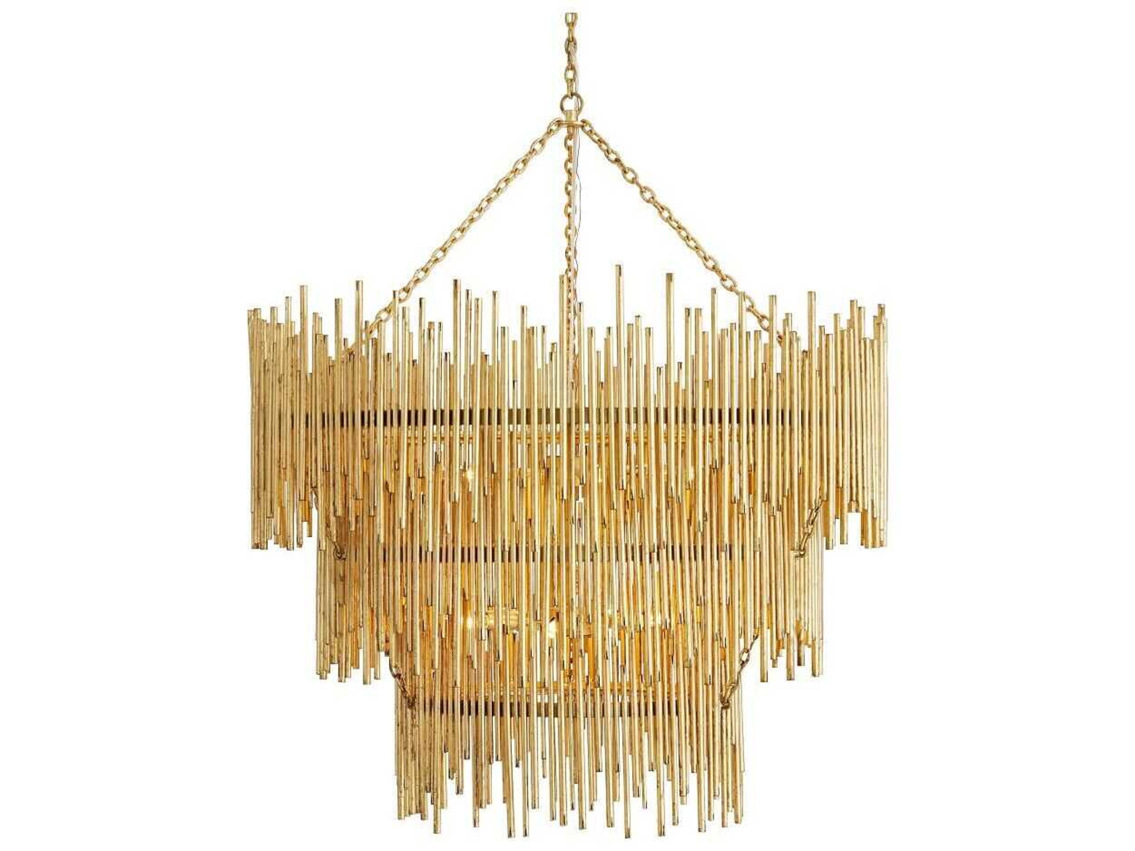 Arteriors Home Prescott 12-Light Gold Leaf Tiered Chandelier