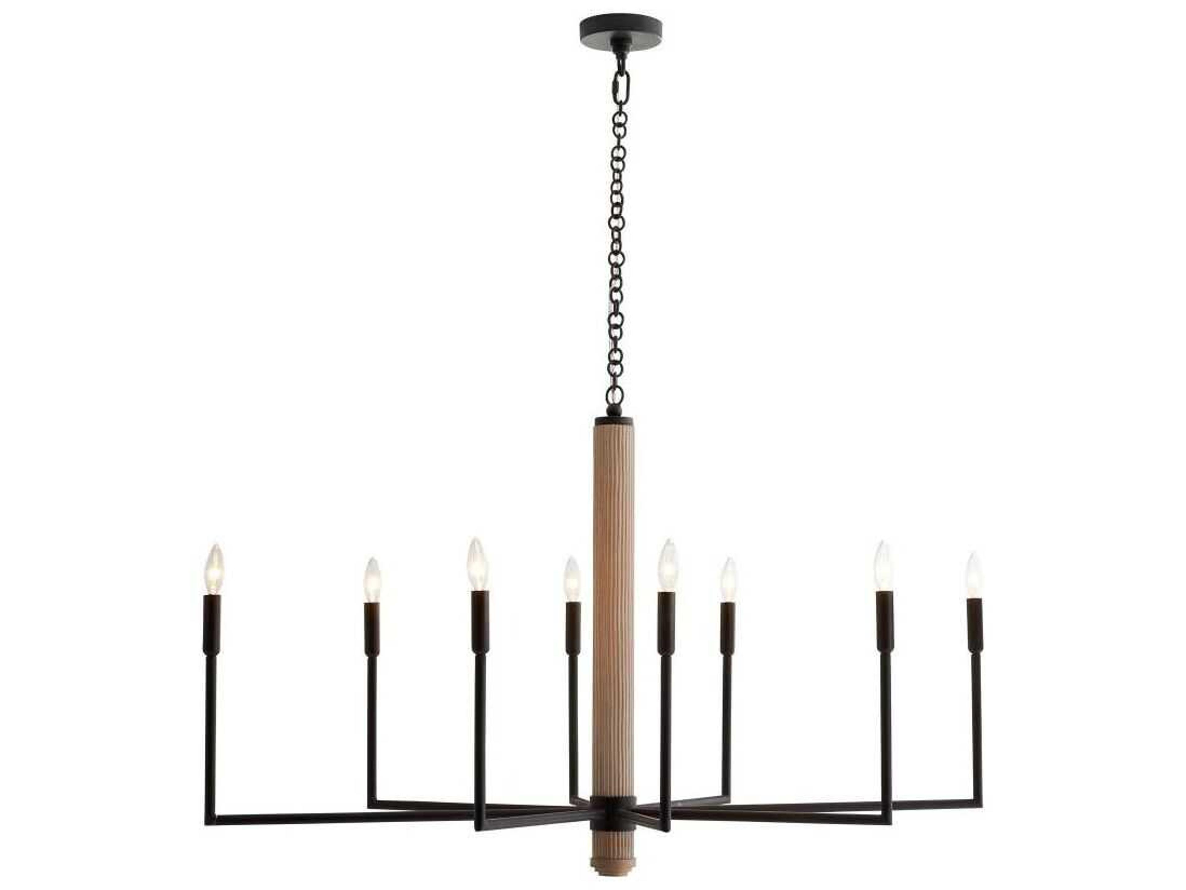 Arteriors Home Orlando 8-Light Blackened Iron Island Pendant