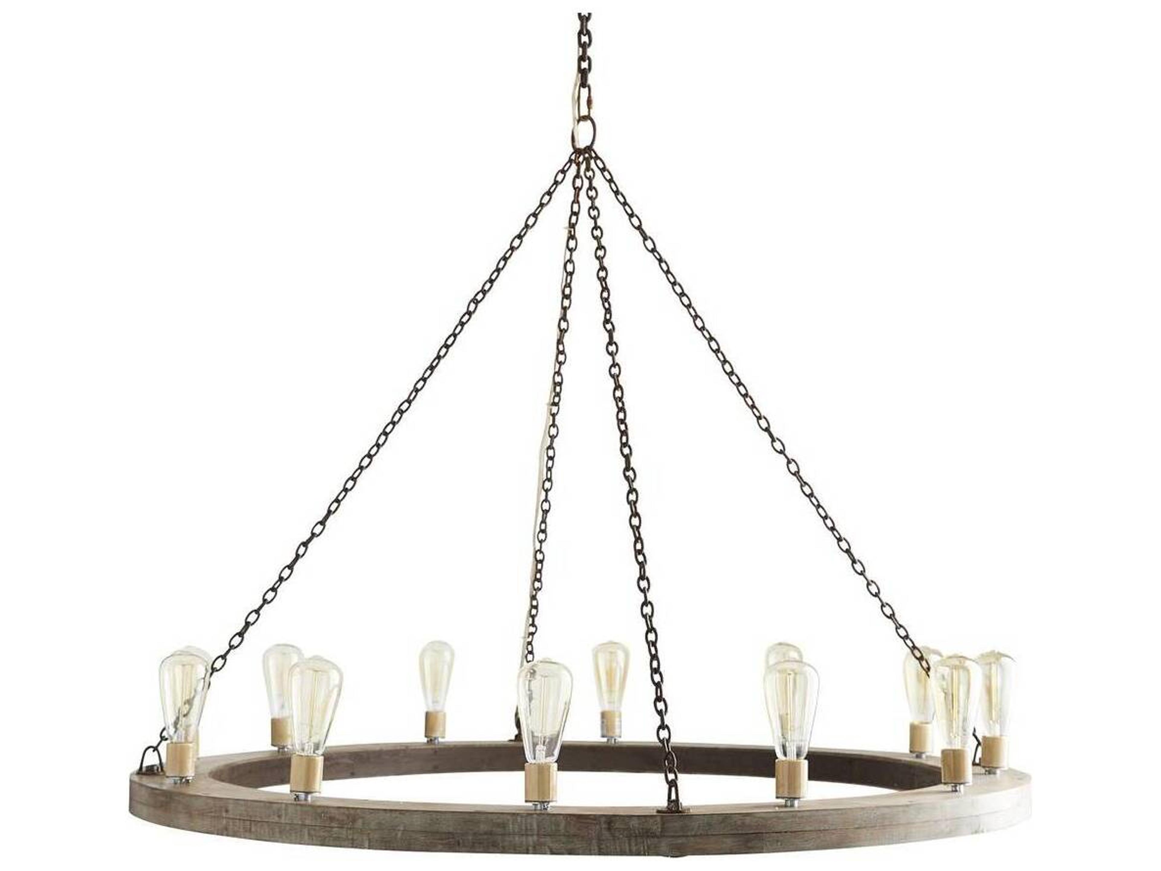 Arteriors Home Geoffrey 12-Light Gray Round Chandelier