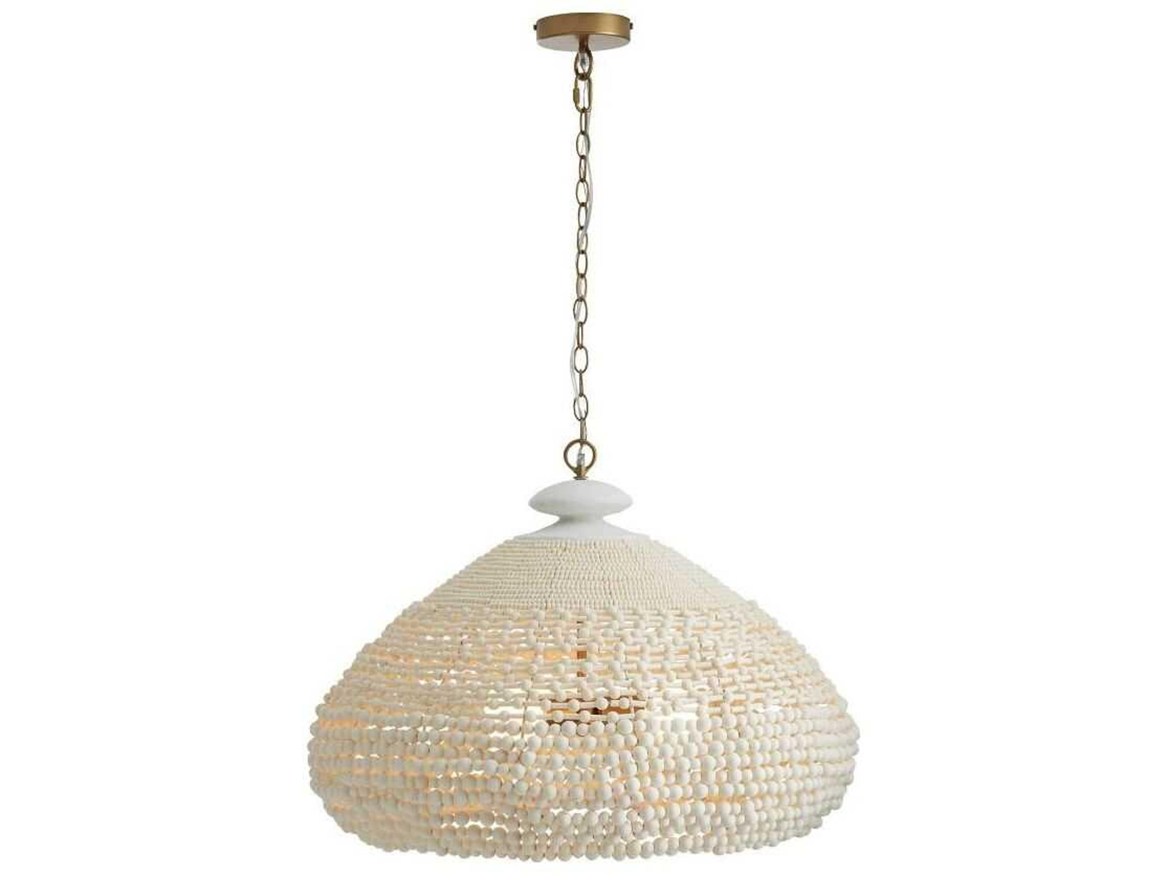 Arteriors Home Lilo 3-Light White Pendant