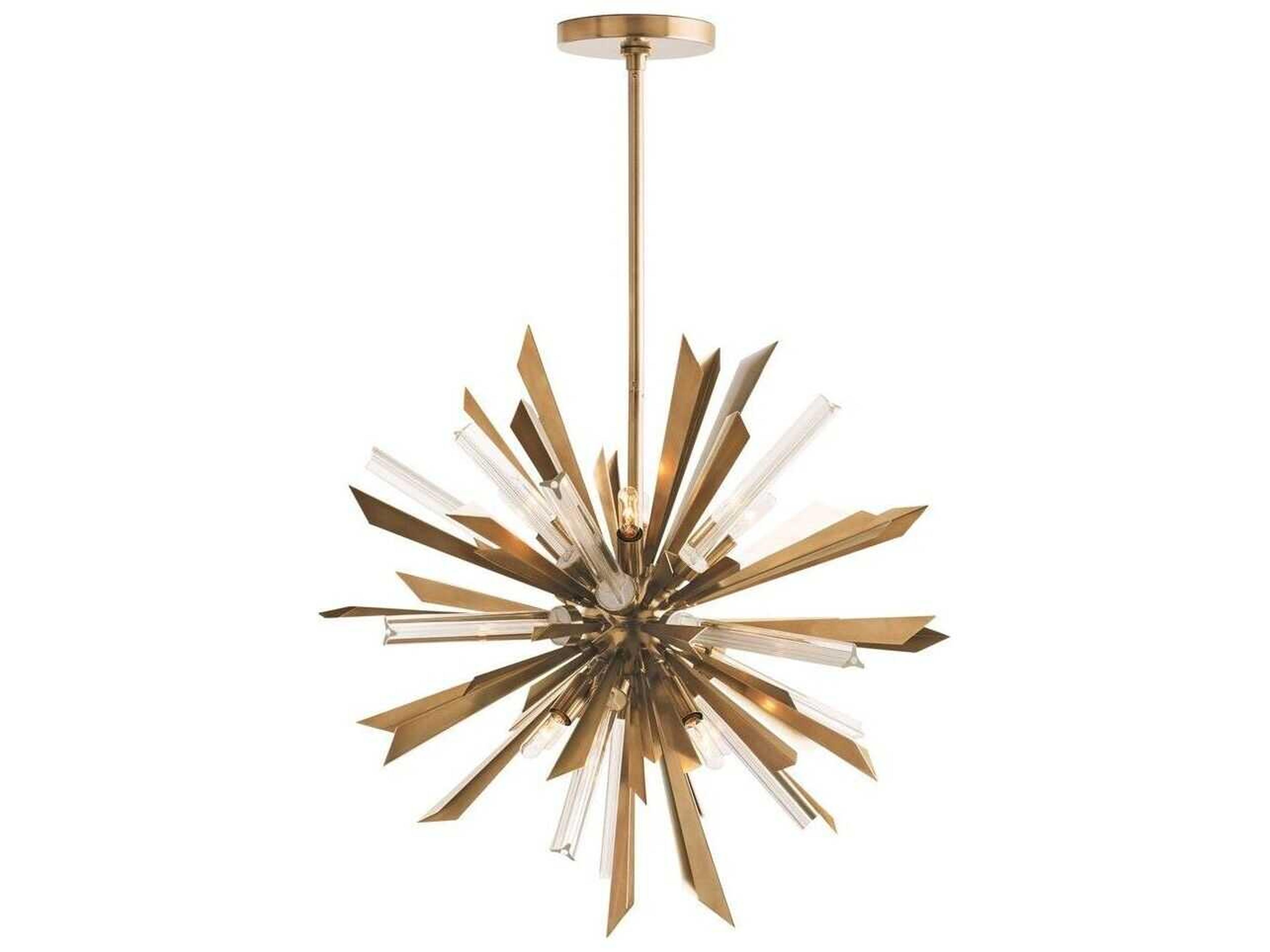 Arteriors Home Waldorf 8-Light Antique Brass Sputnik Pendant