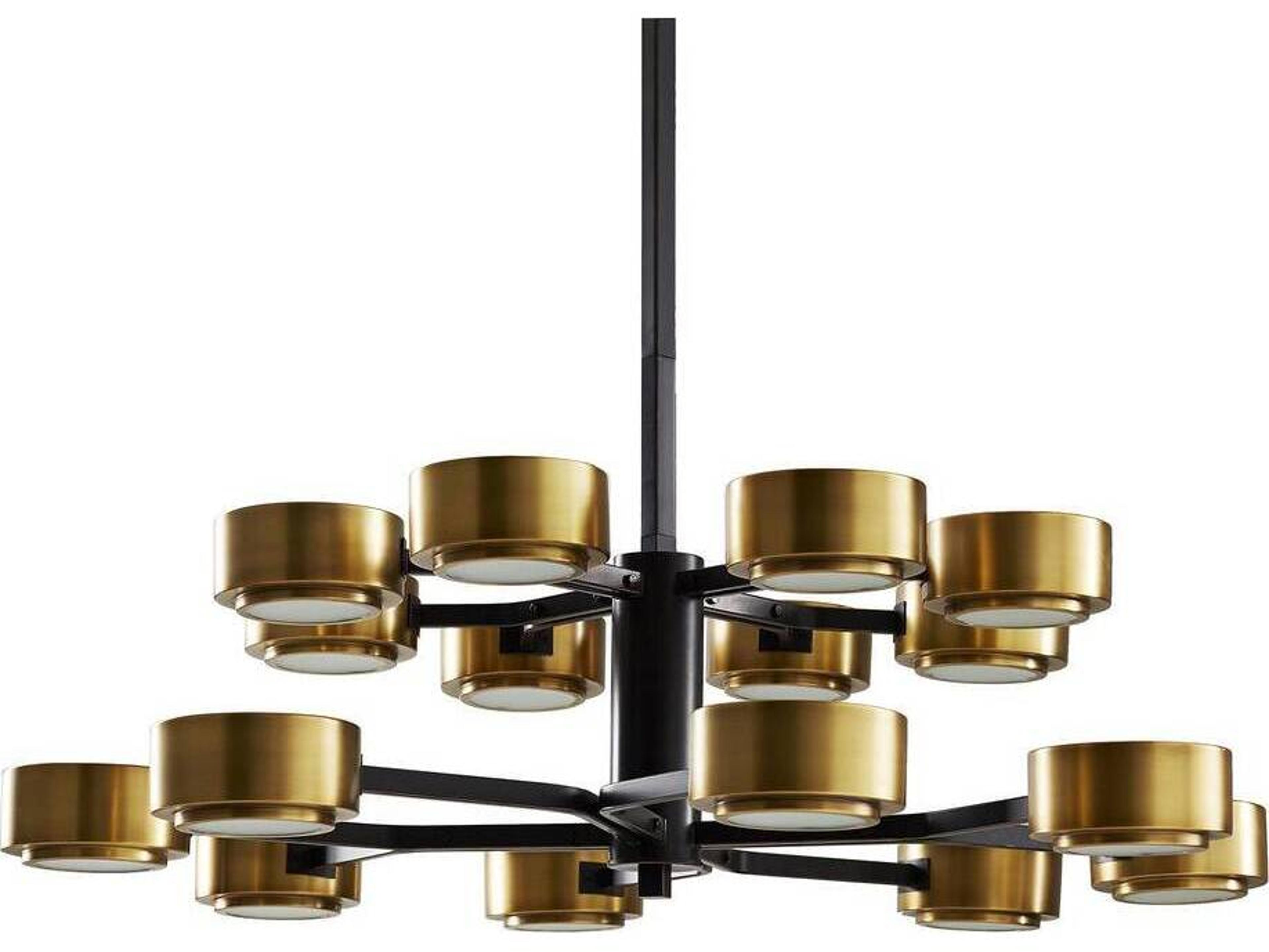 Arteriors Home Jalen 16-Light Bronze Vintage Brass Tiered Chandelier