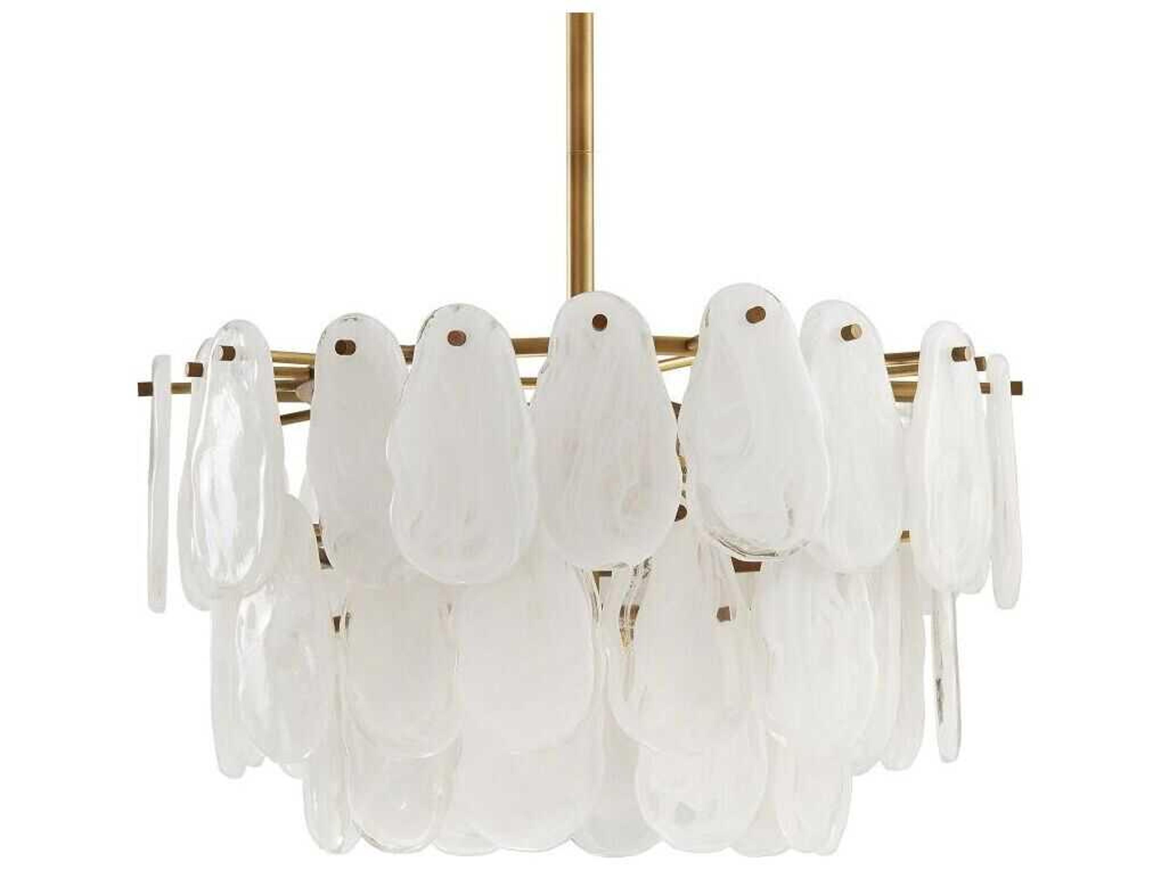 Arteriors Home Leon 3-Light Antique Brass Drum Tiered Pendant