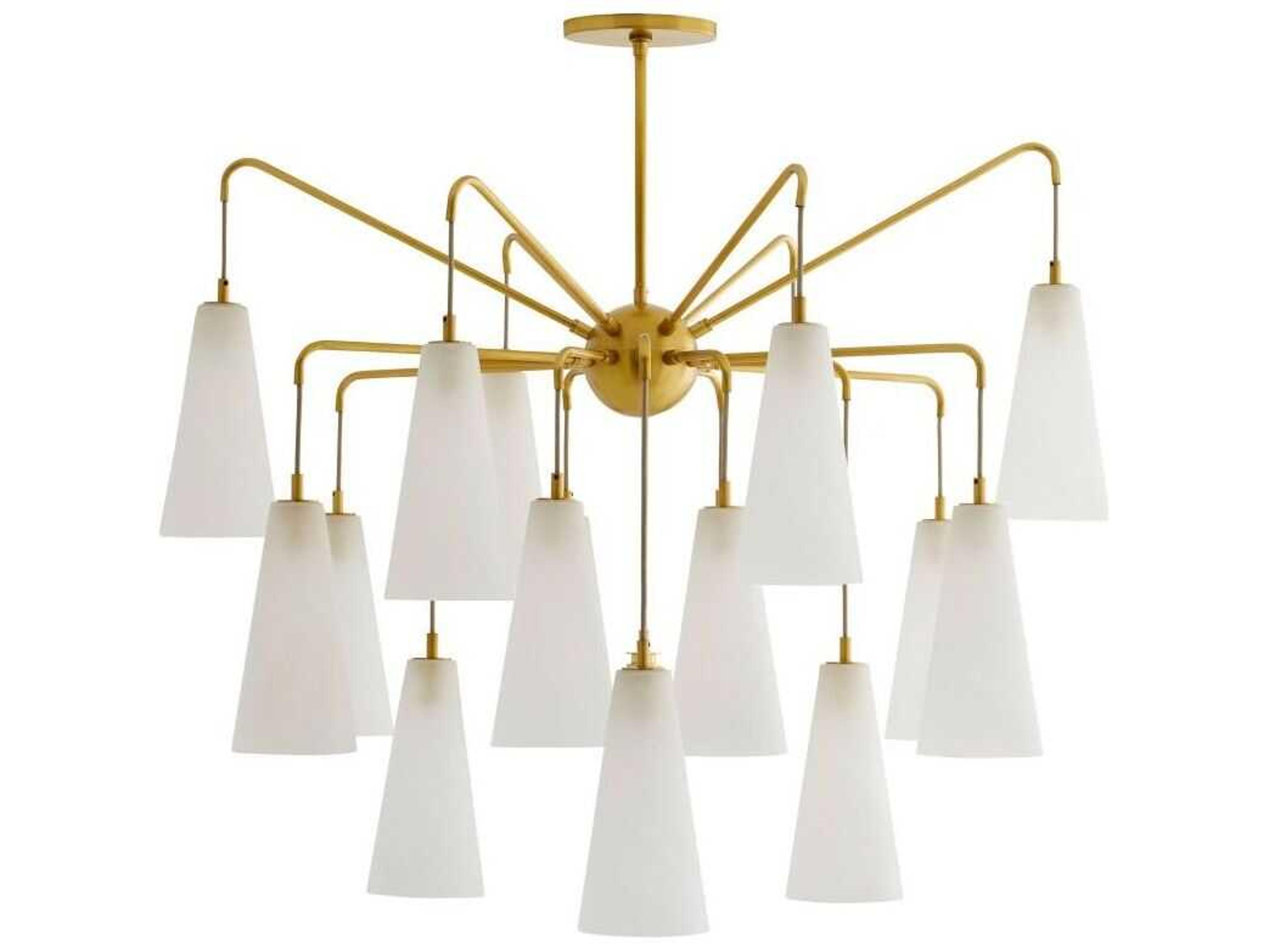 Arteriors Home Mika 18-Light Antique Brass Chandelier