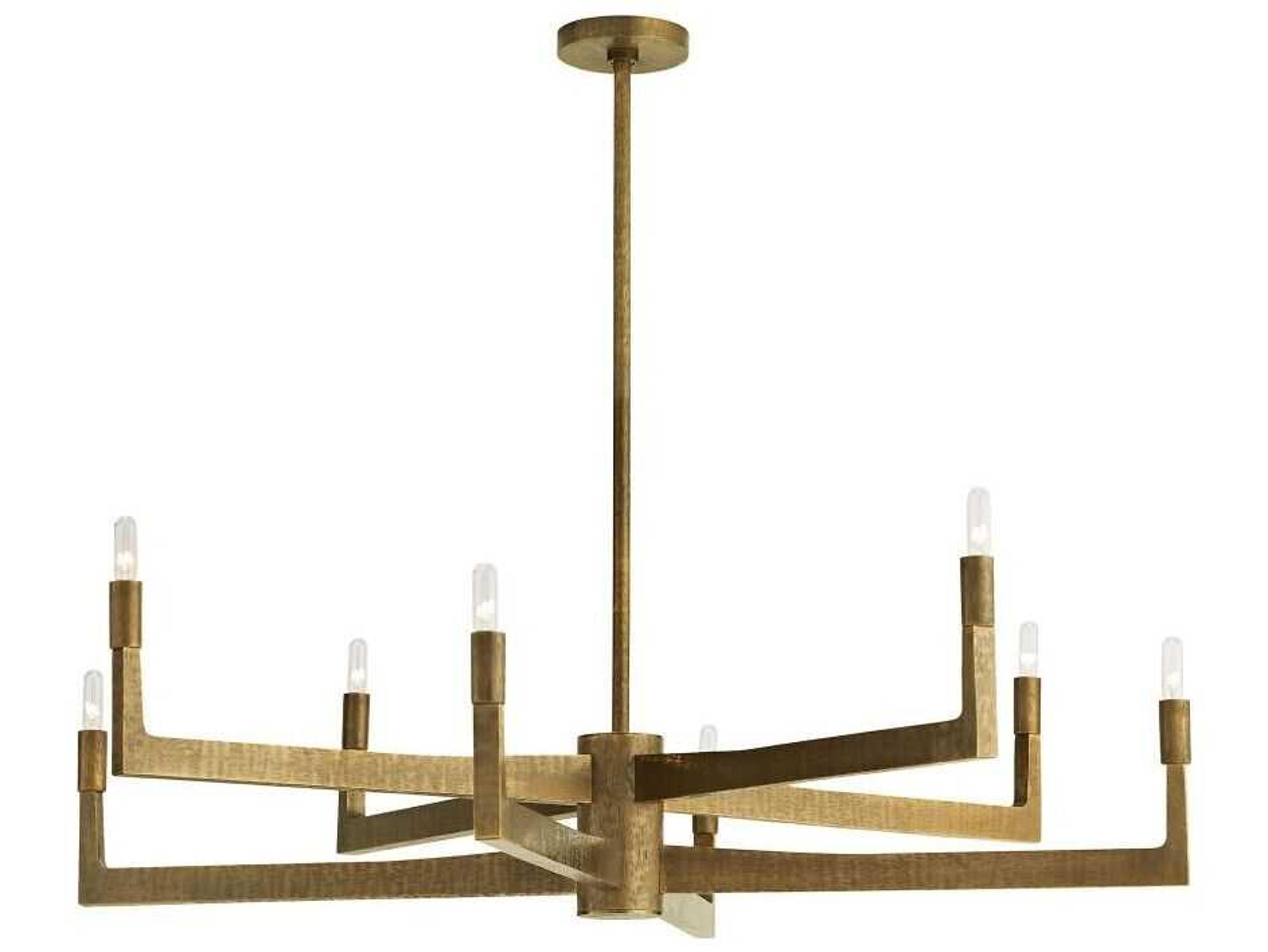 Arteriors Home Griff 8-Light Antique Brass Candelabra Chandelier