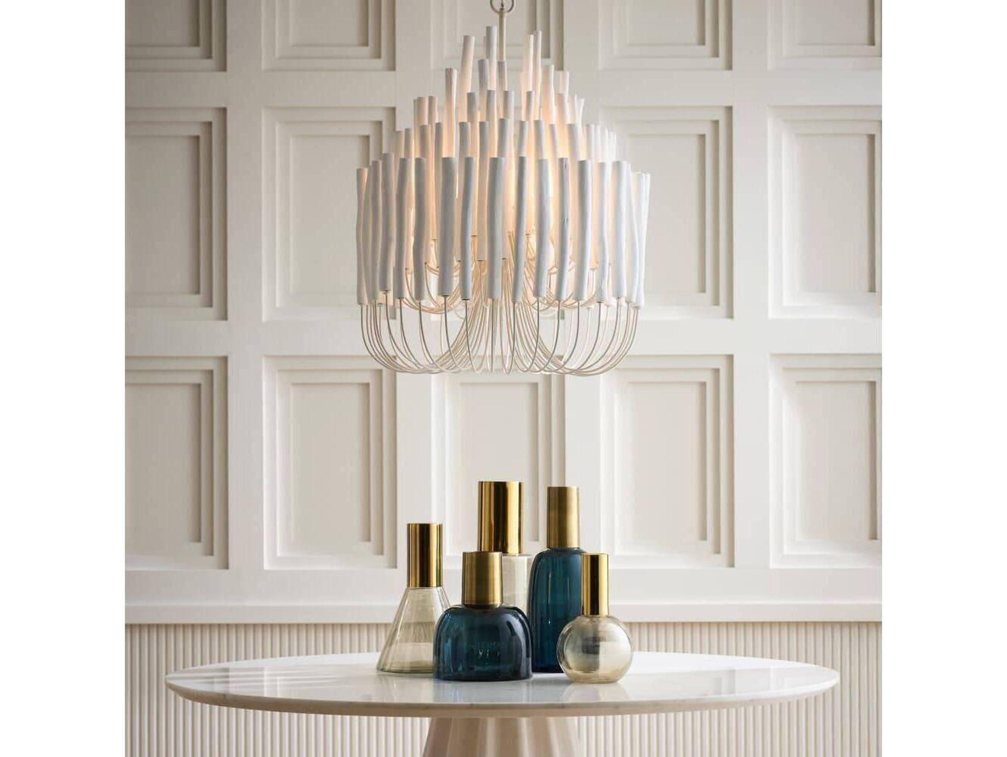 Arteriors Home Tilda 5-Light White Washed Empire Chandelier