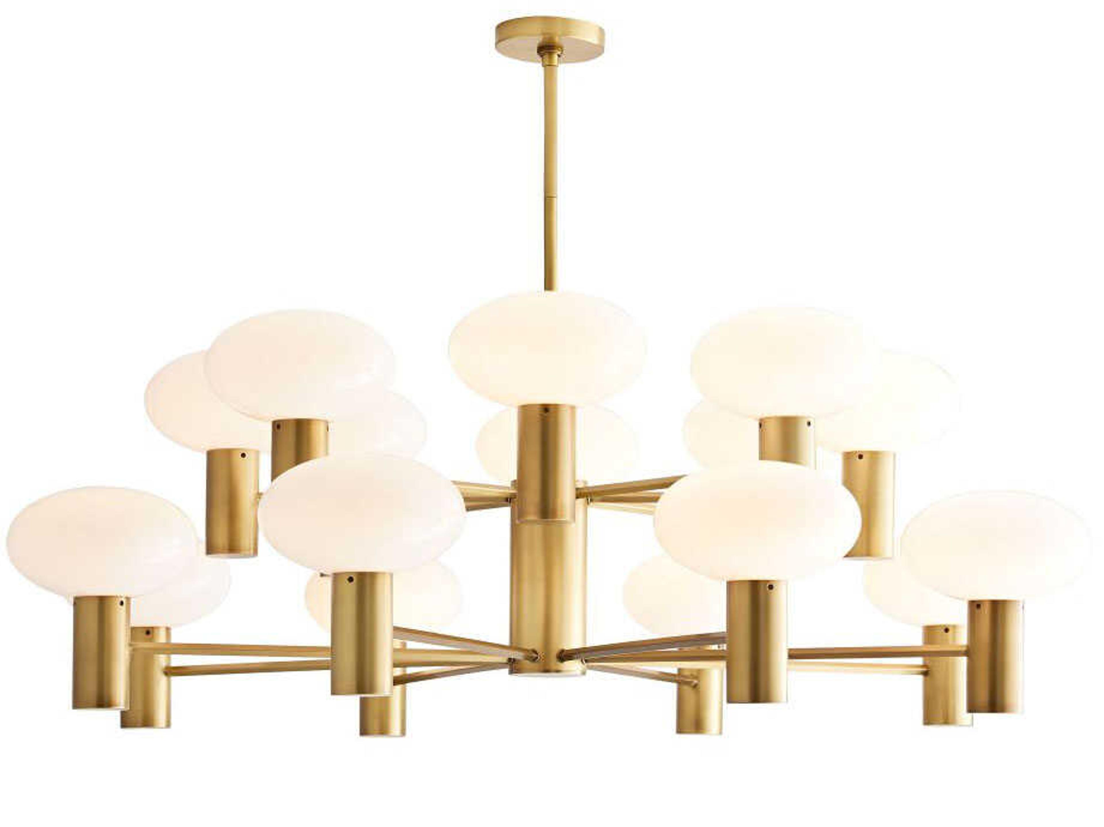 Arteriors Home Bentley 16-Light Antique Brass Globe Tiered Chandelier
