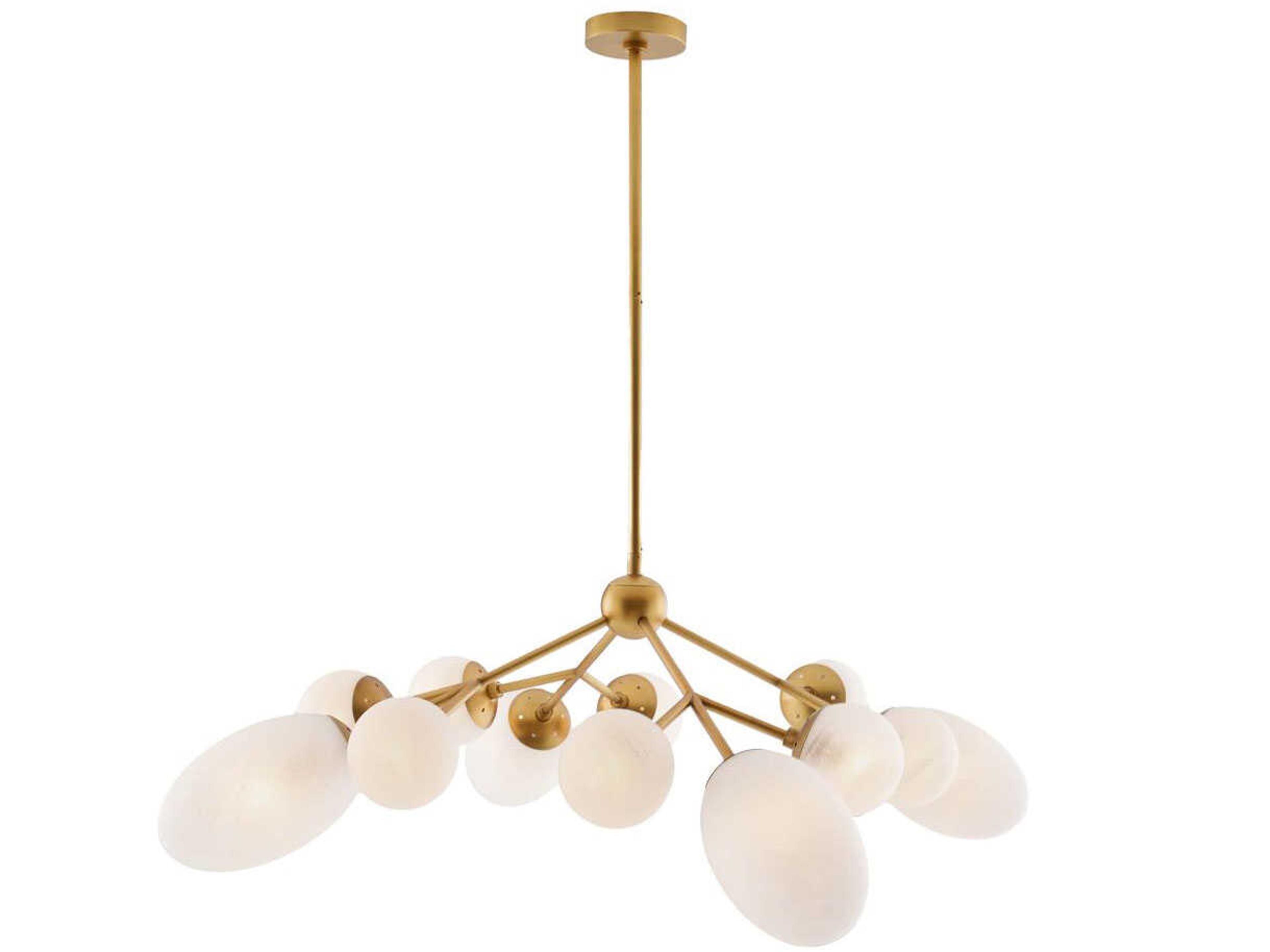 Arteriors Home Panella 12-Light Brushed Brass Chandelier