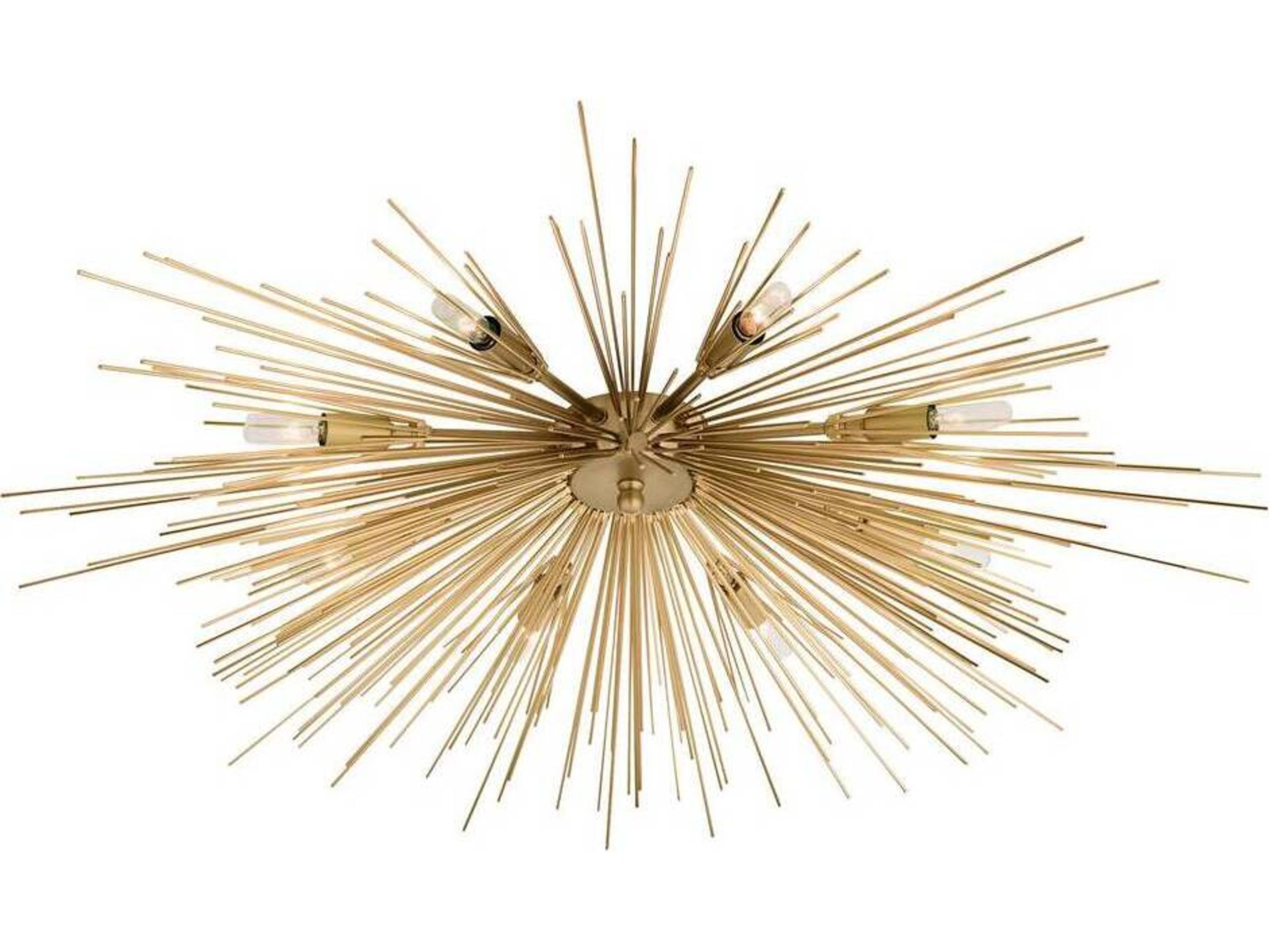 Arteriors Home Roxanne 8-Light Antique Brass Sputnik Flush Mount