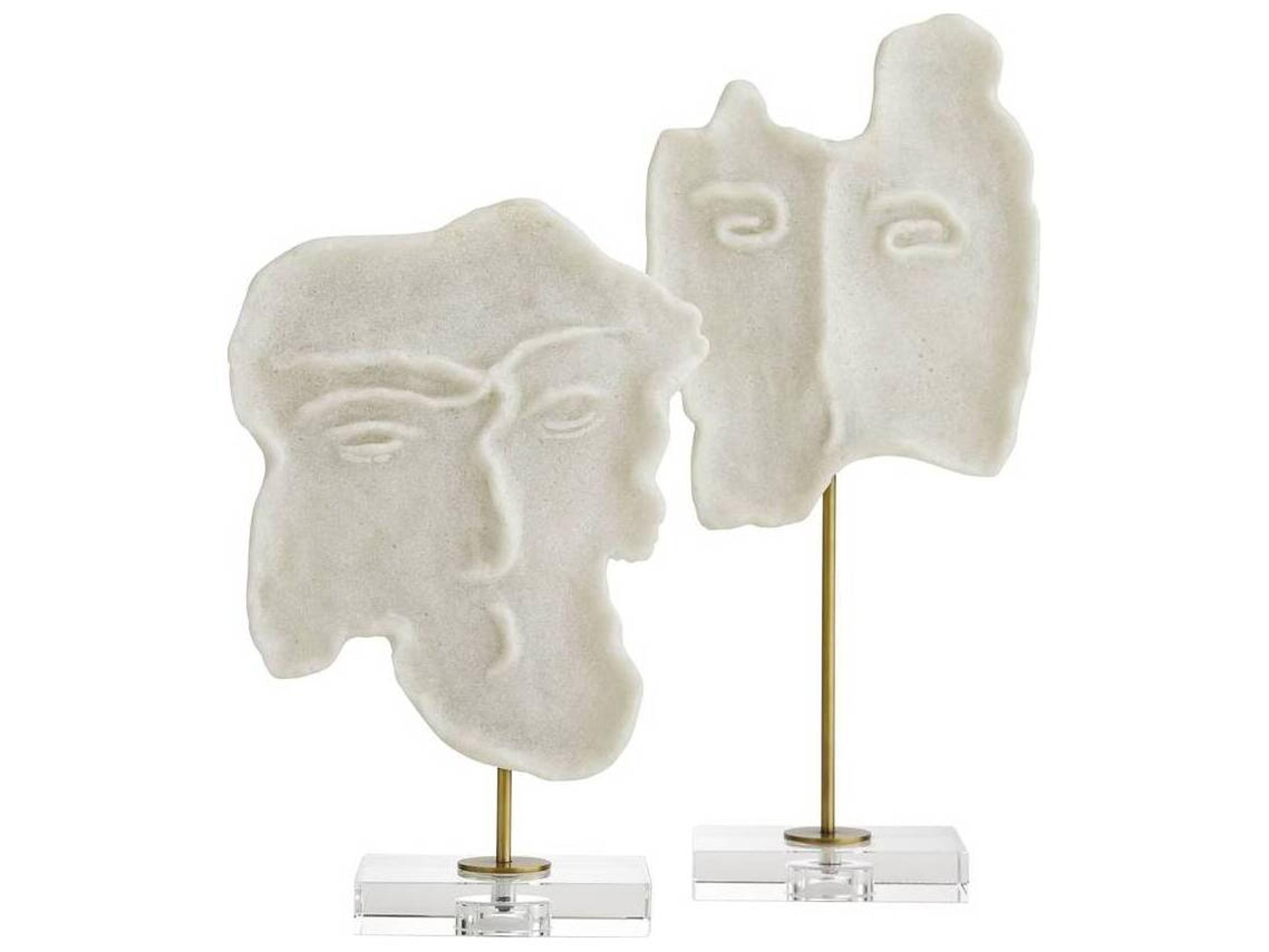 David White Sculpture Set of 2