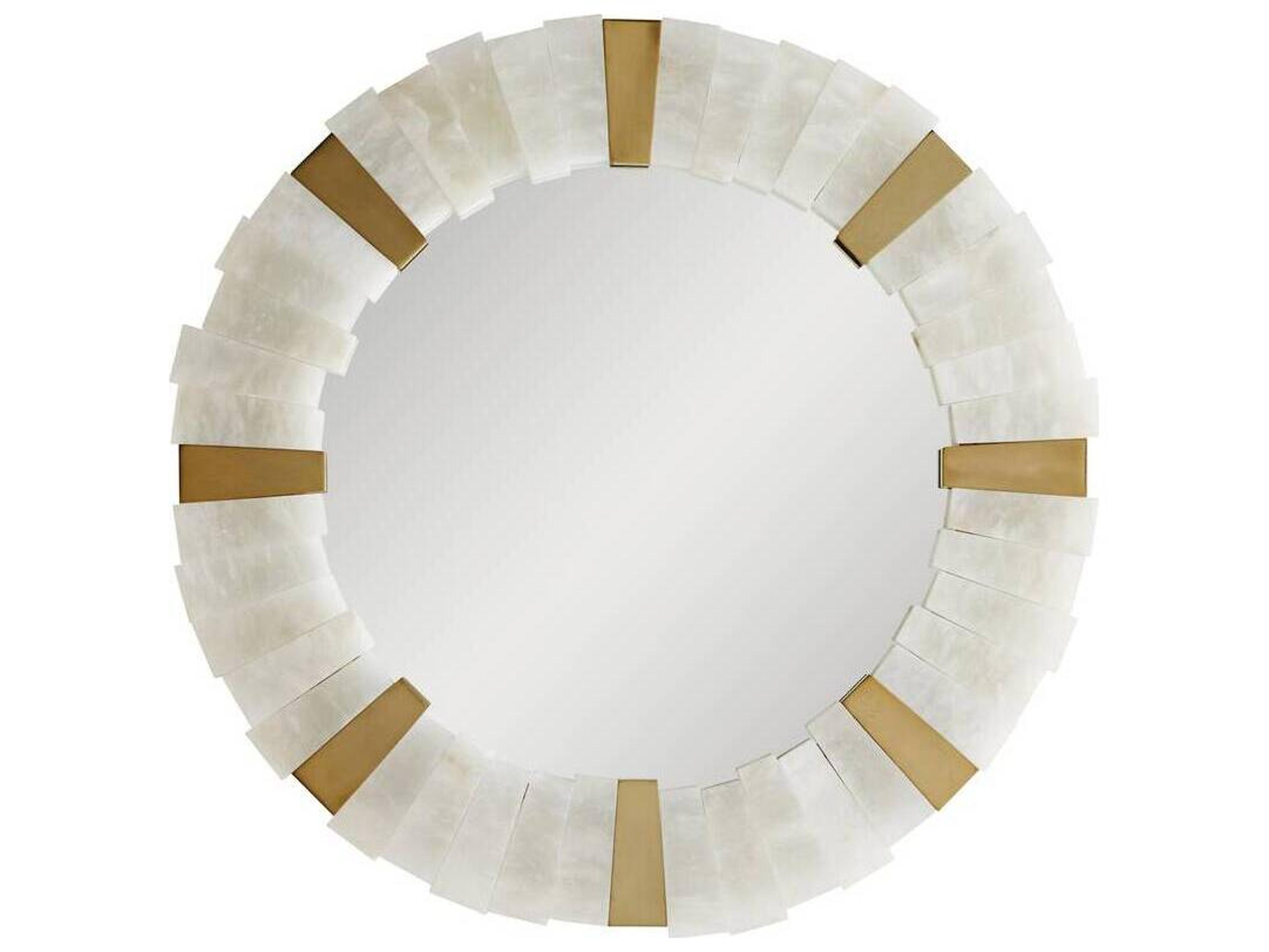 Arteriors Home Von-Webber White Round Wall Mirror