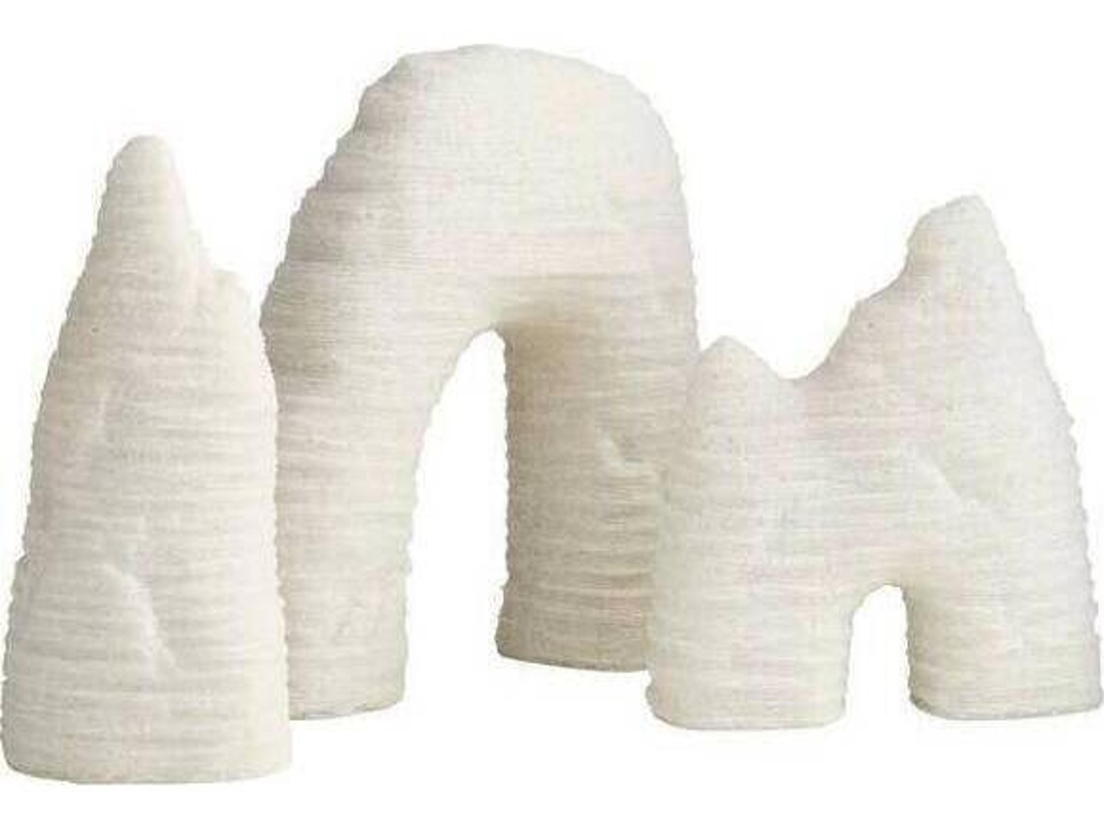 Arteriors Home Isla Ivory White Sculptures Set of 3