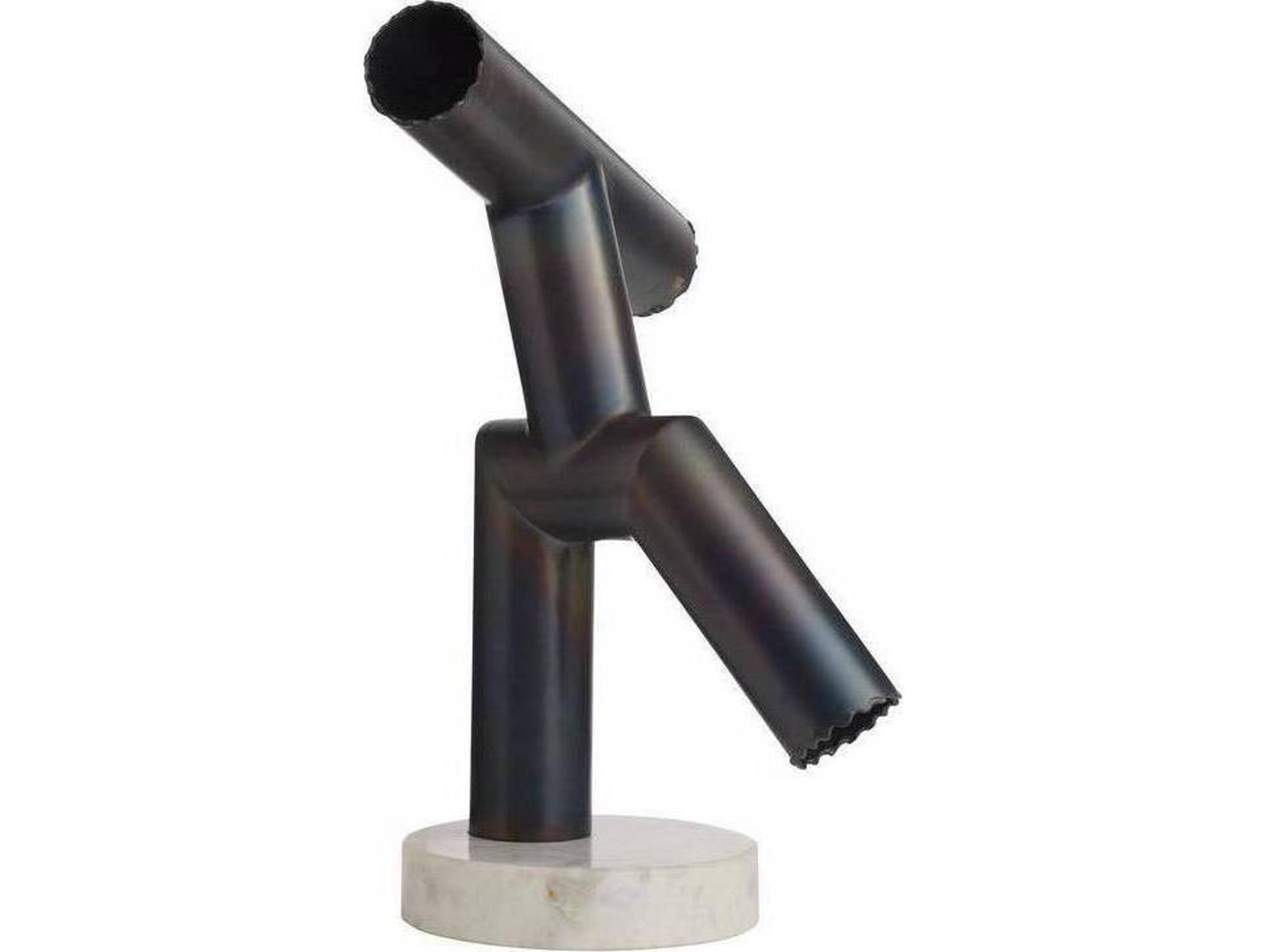 Arteriors Home Kouame Burnt Iron White Black Sculpture