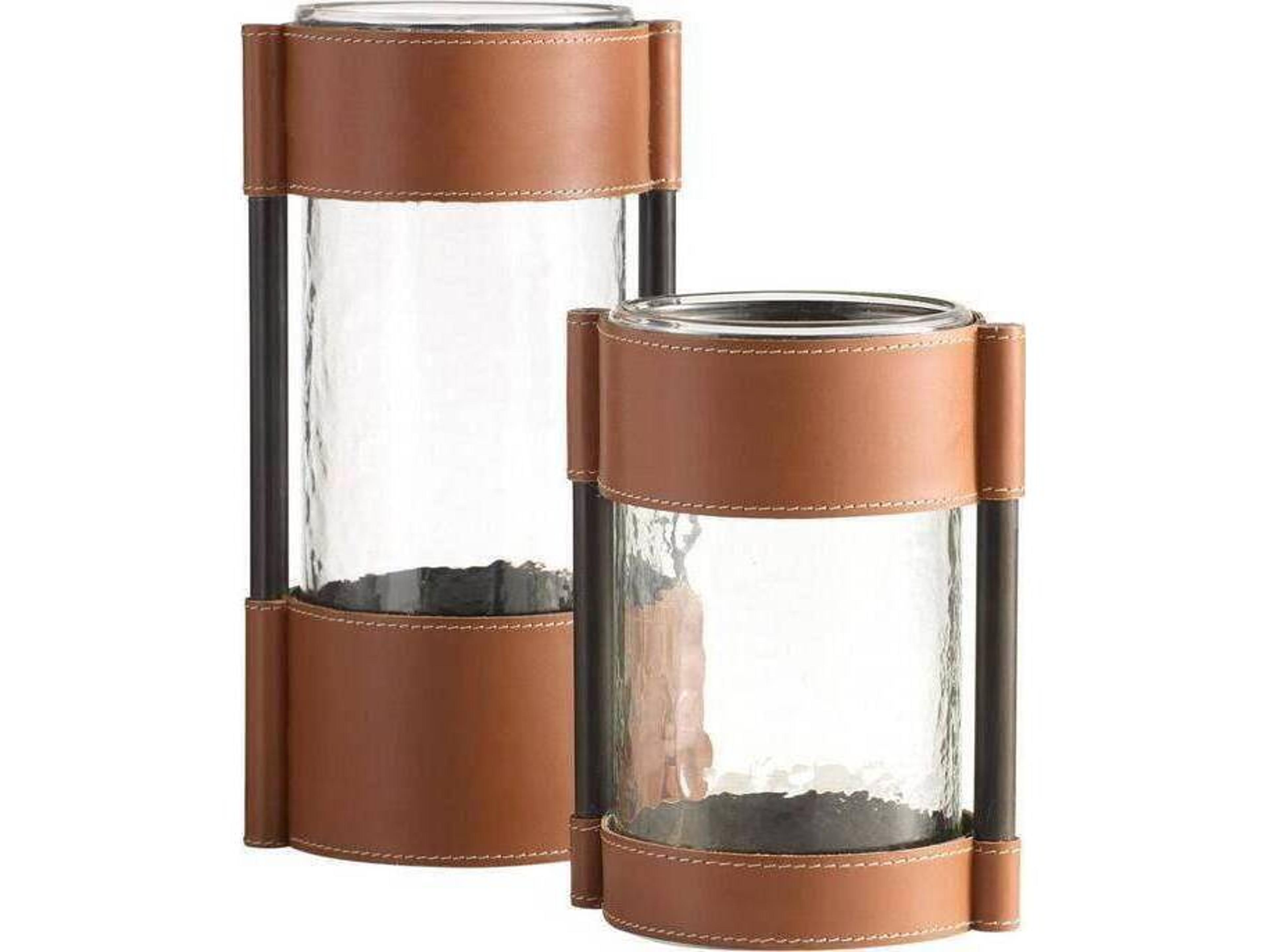 Arteriors Home Joseph Brown Clear Vases Set of 2