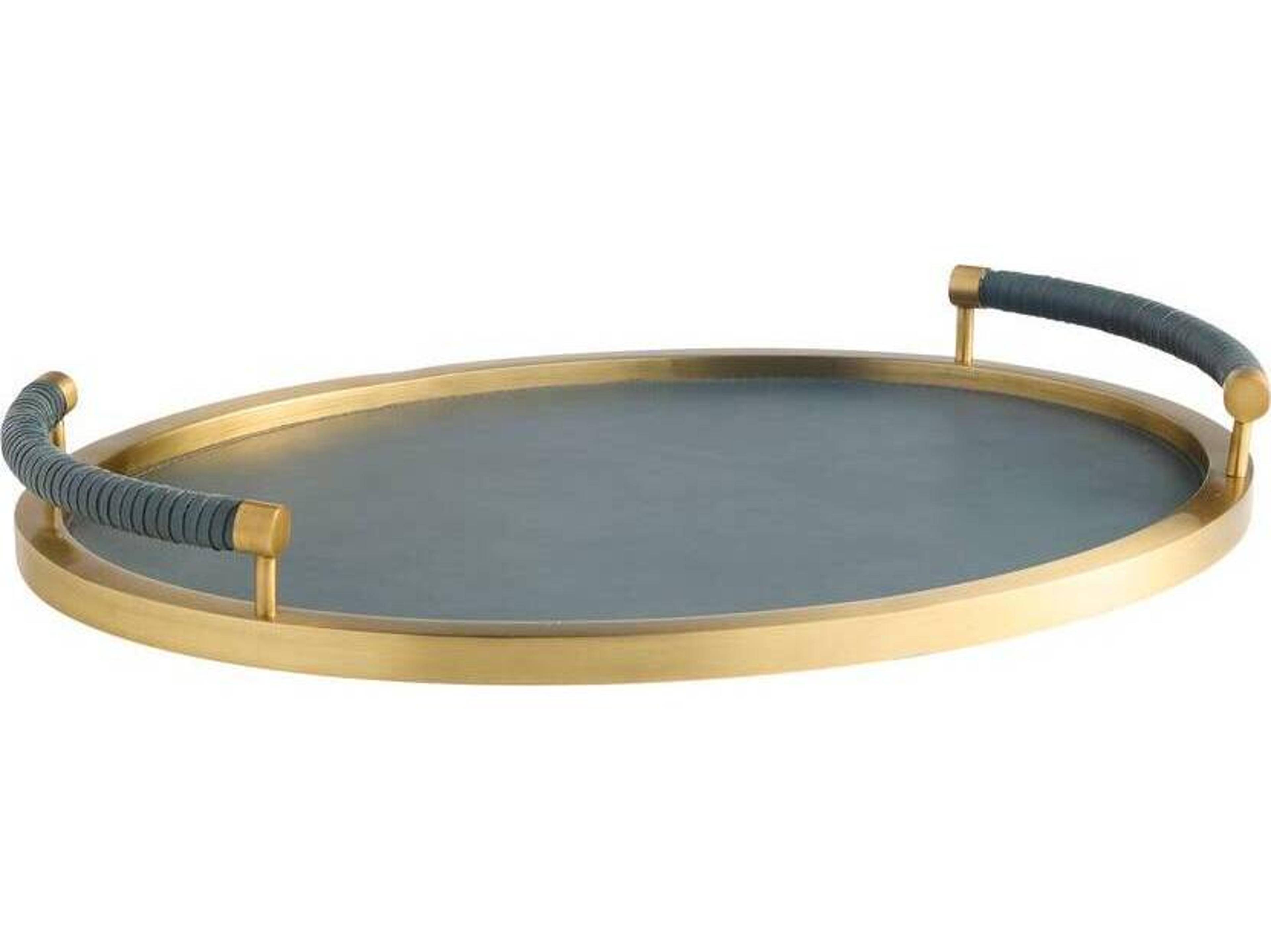 Arteriors Home Antique Brass Slate Serving Tray