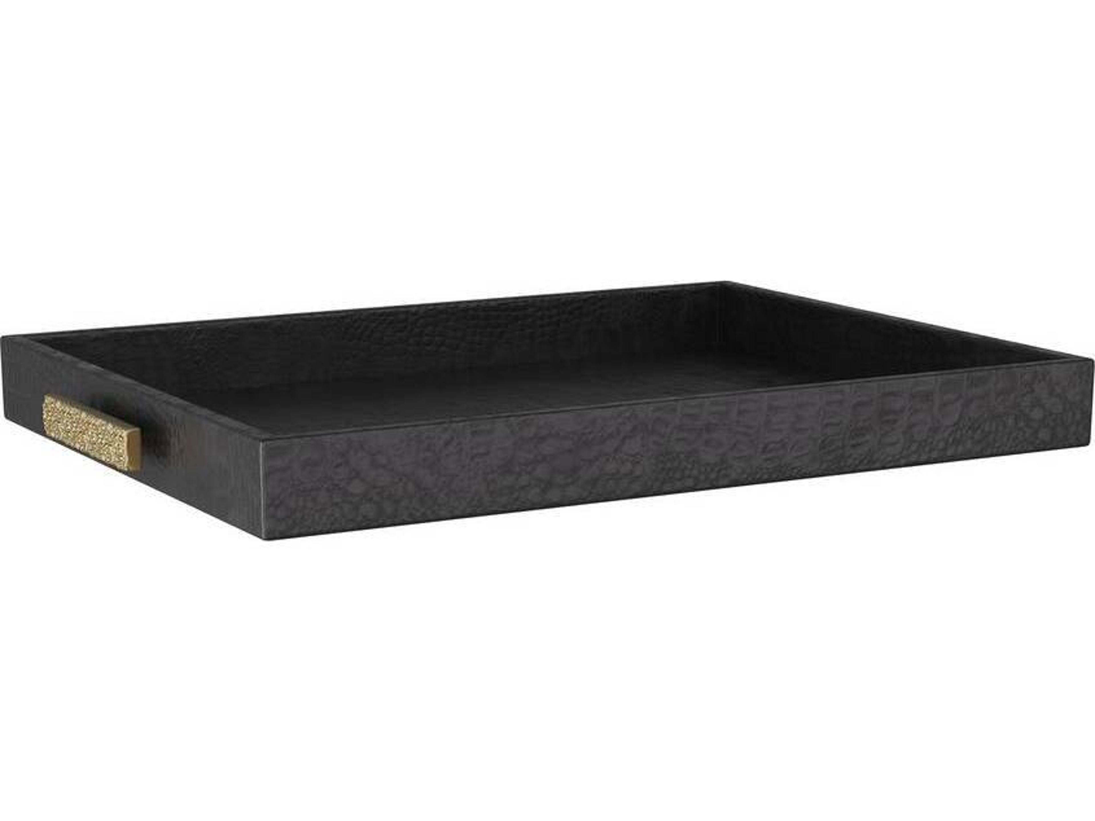 Arteriors Home Black Vintage Brass Serving Tray