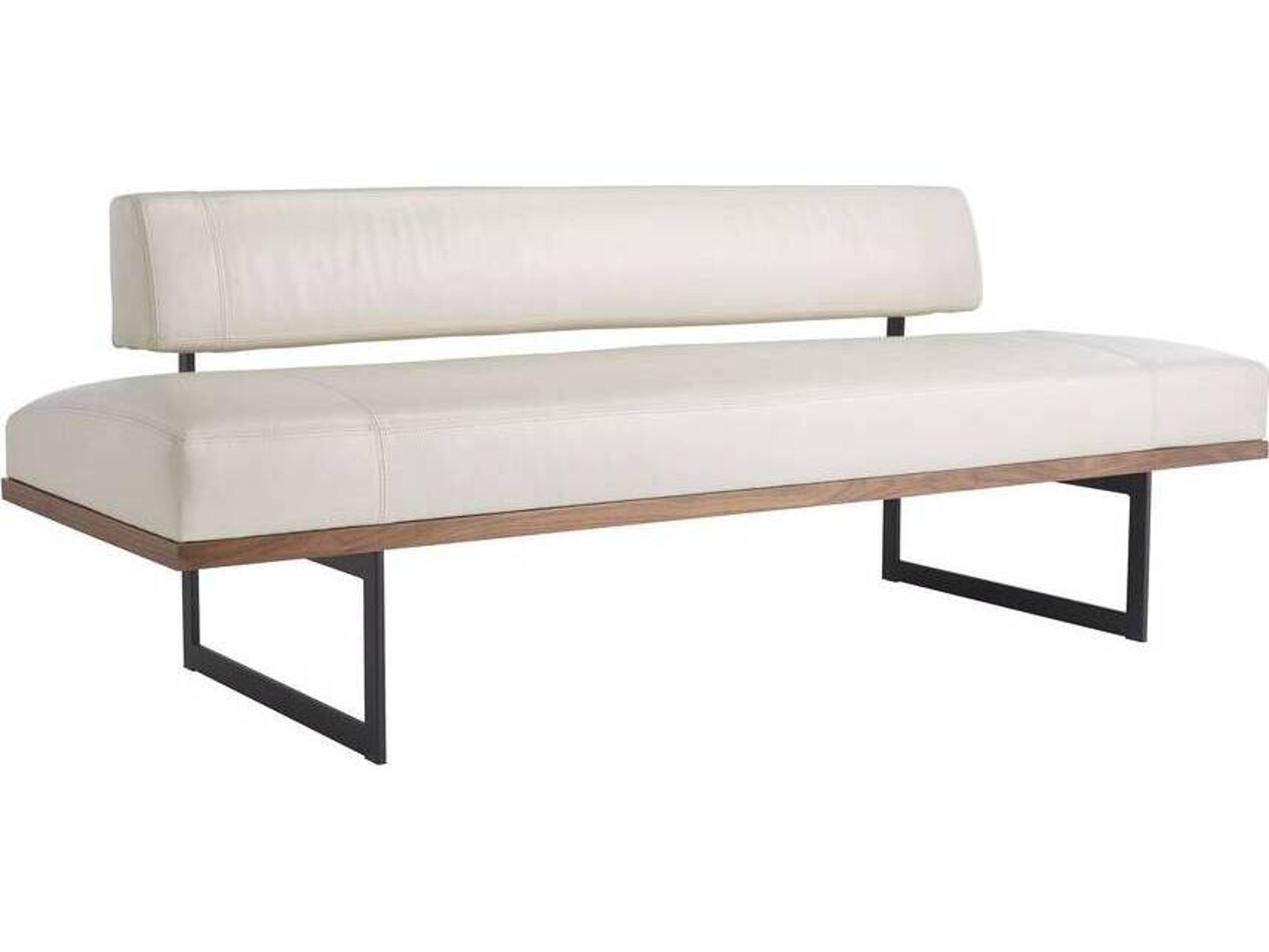 Arteriors Home Tuck Ivory Jacobean White Leather Accent Bench
